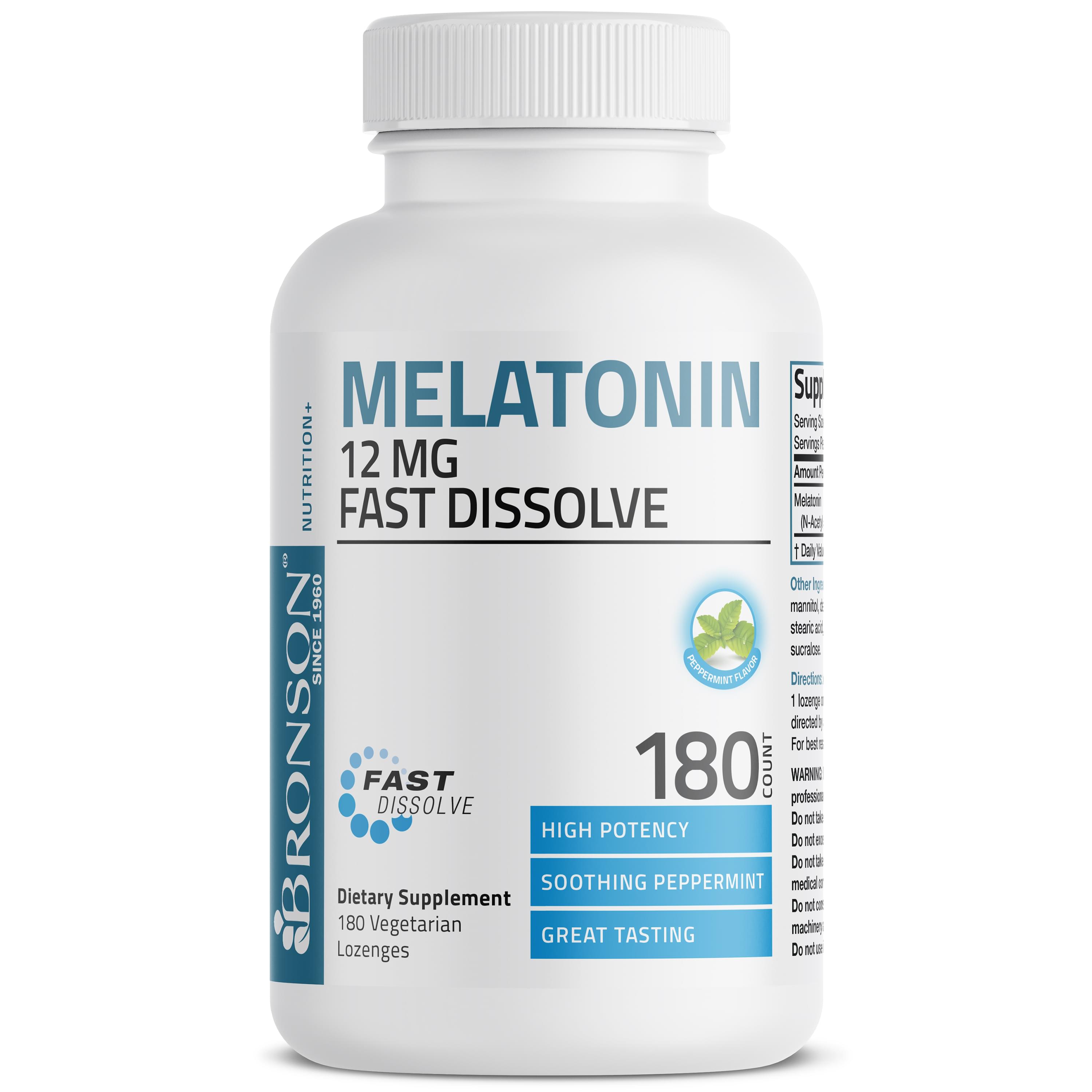 Melatonin Fast Dissolve - Peppermint - 12 mg
