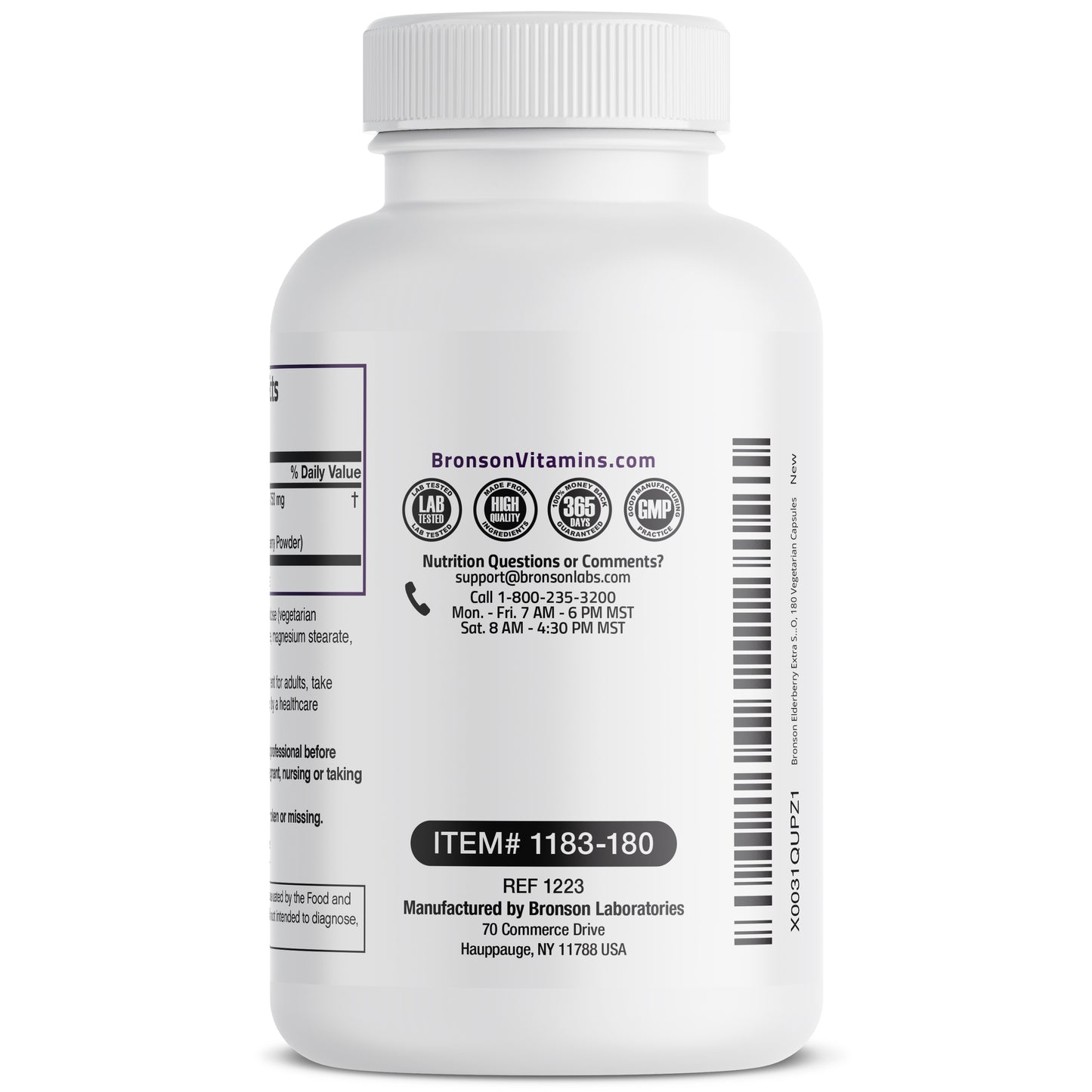 Elderberry Extra Strength - 3,000 mg - 180 Vegetarian Capsules