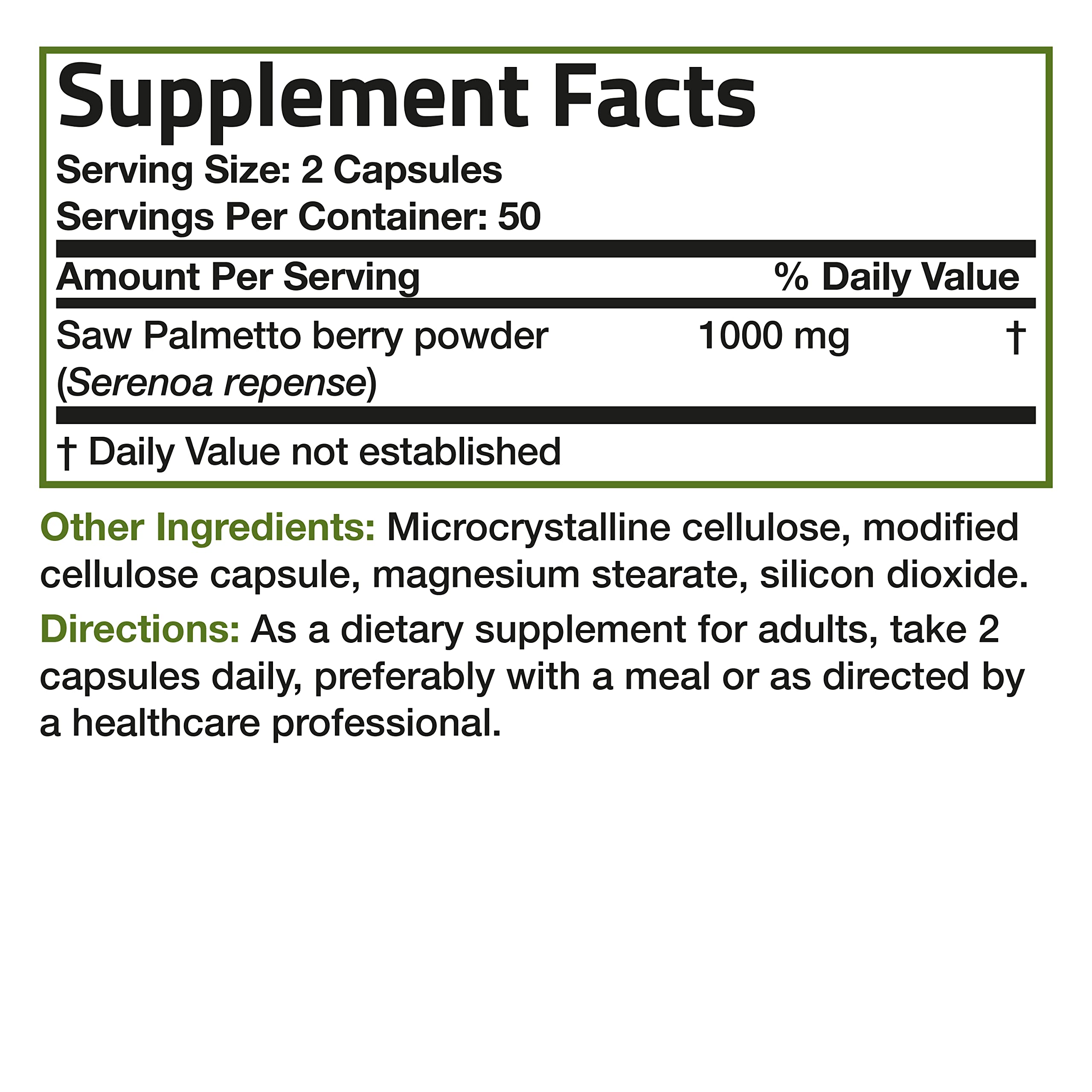 Saw Palmetto Extra Strength - 1,000 mg view 6 of 6