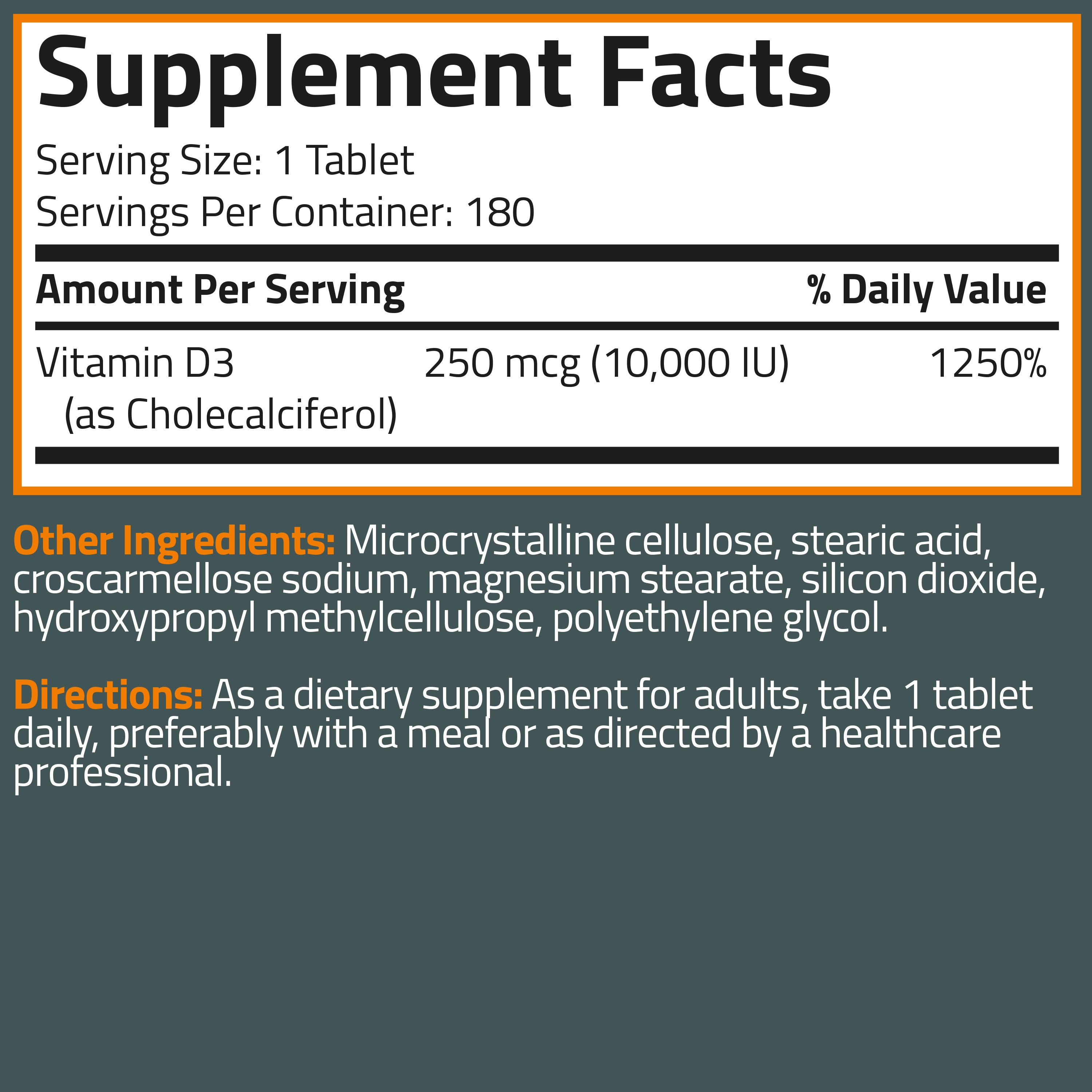Vitamin D3 10,000 IU (250 MCG)