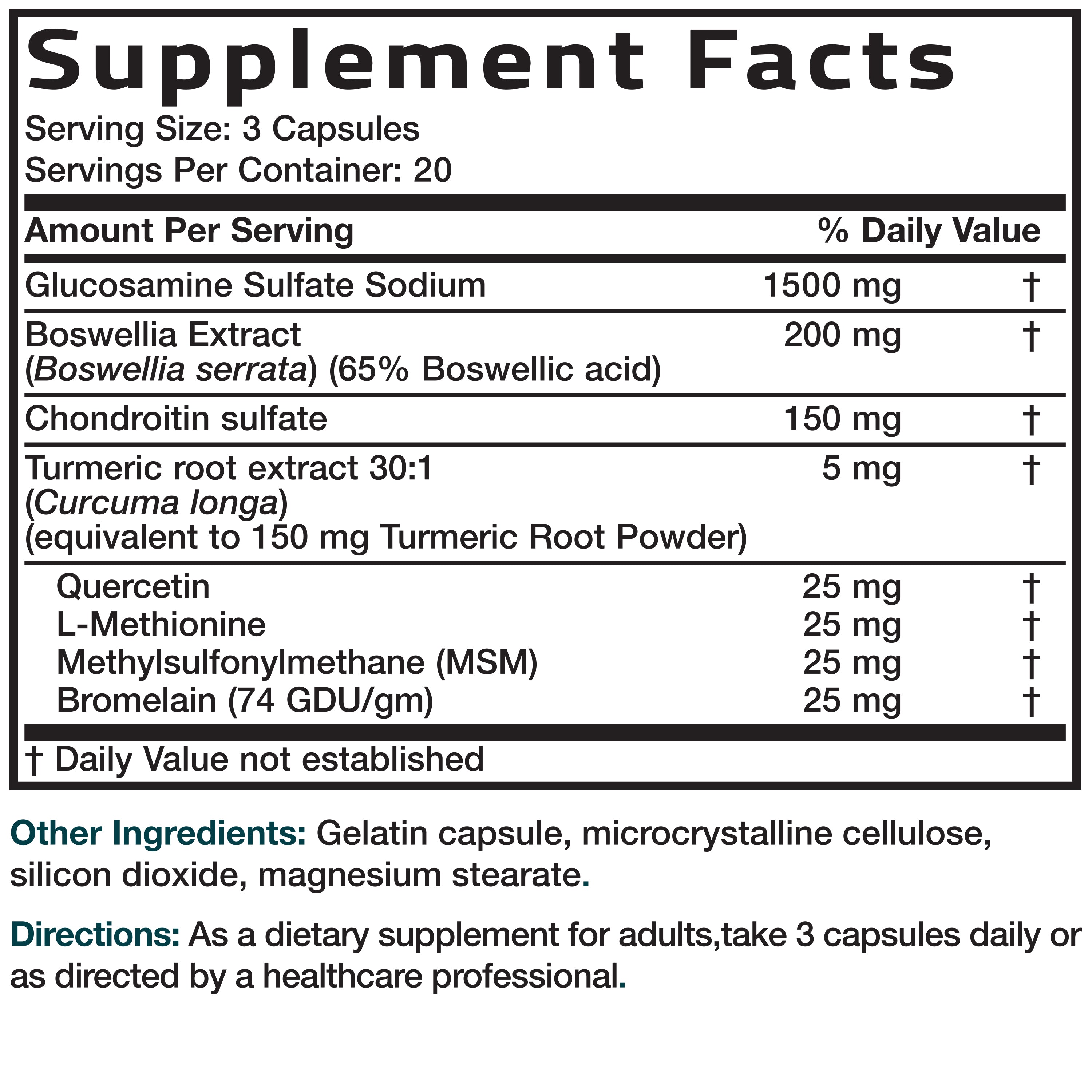Glucosamine Chondroitin Turmeric & MSM