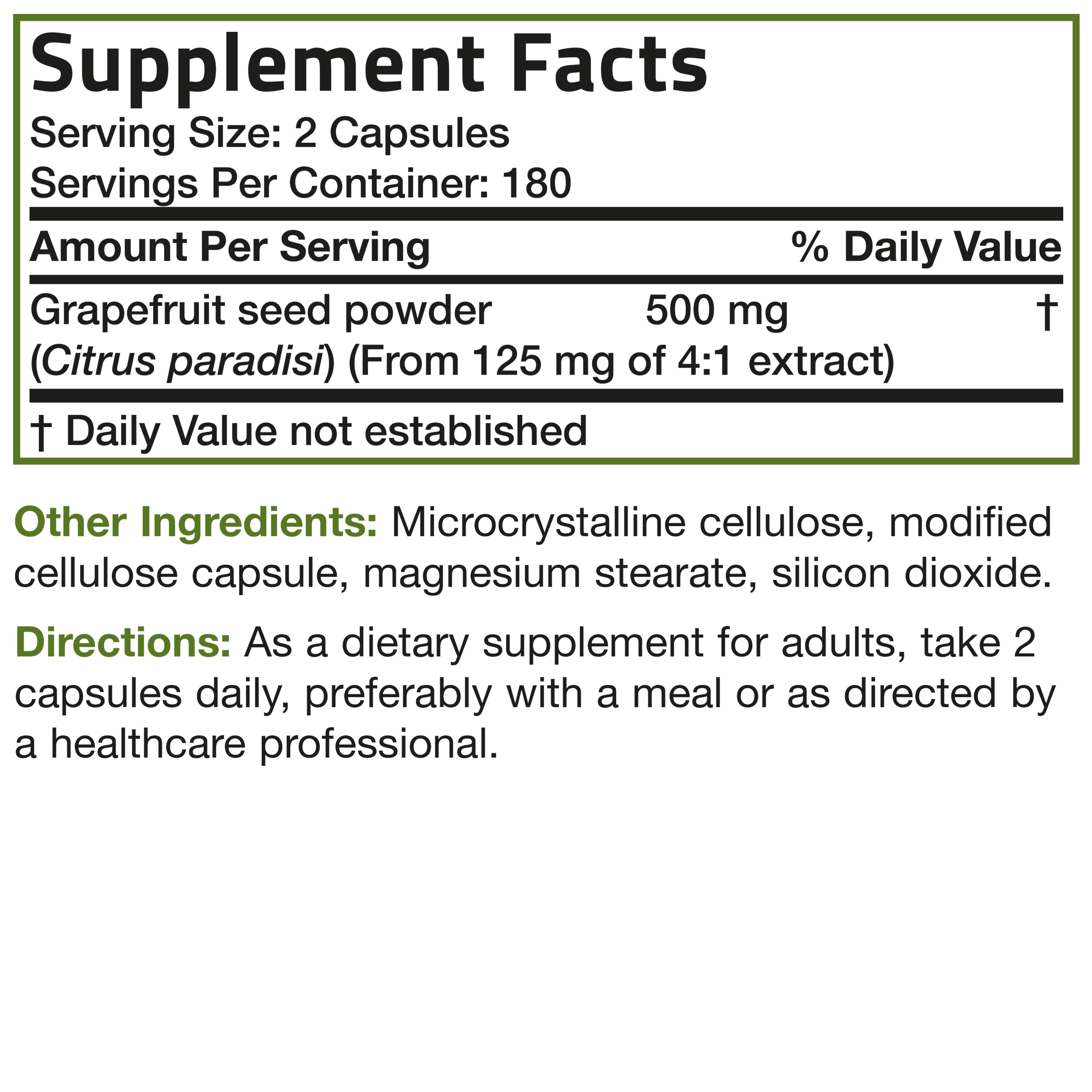 Grapefruit Seed 500 MG