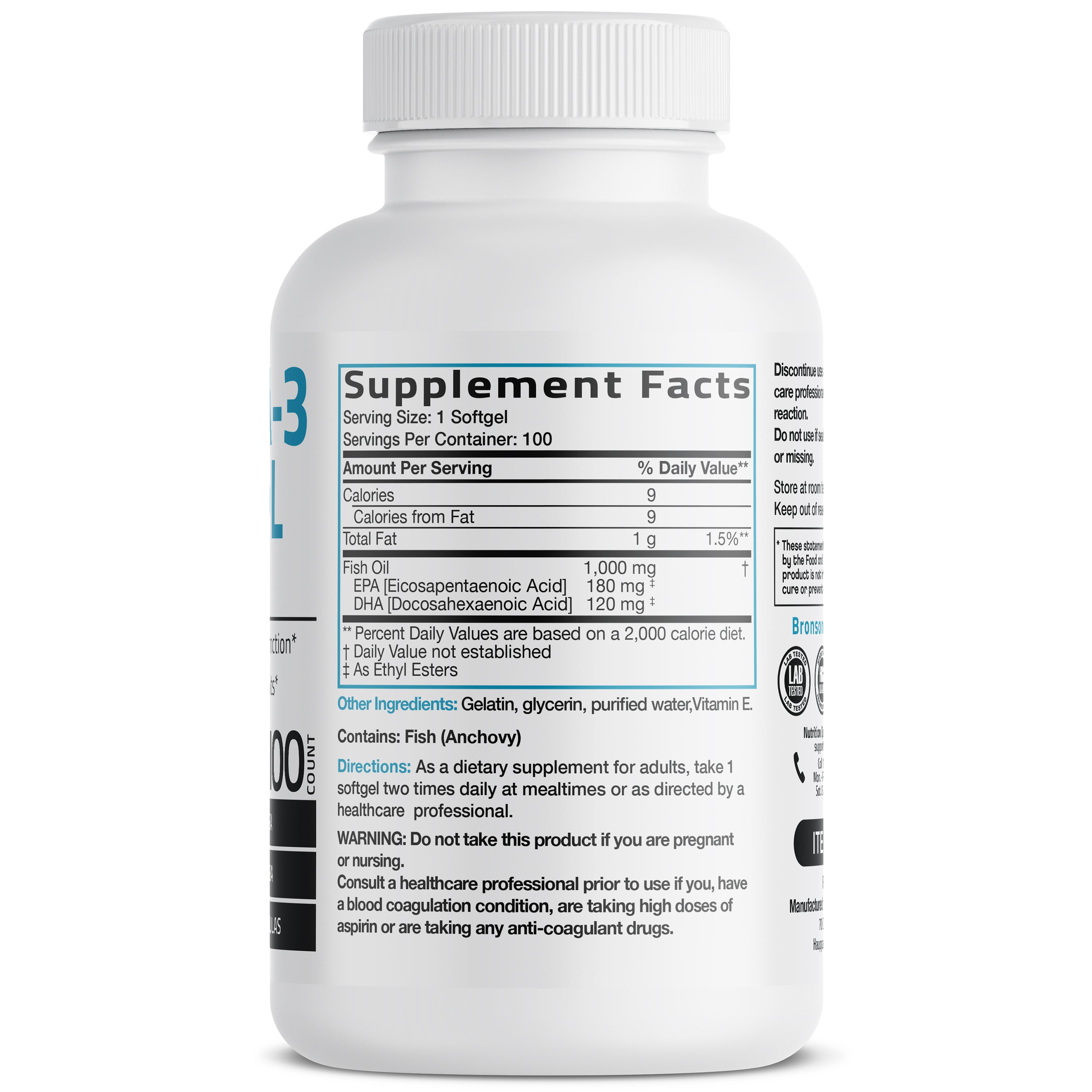 Omega-3 Fish Oil EPA DHA - 1,000 mg