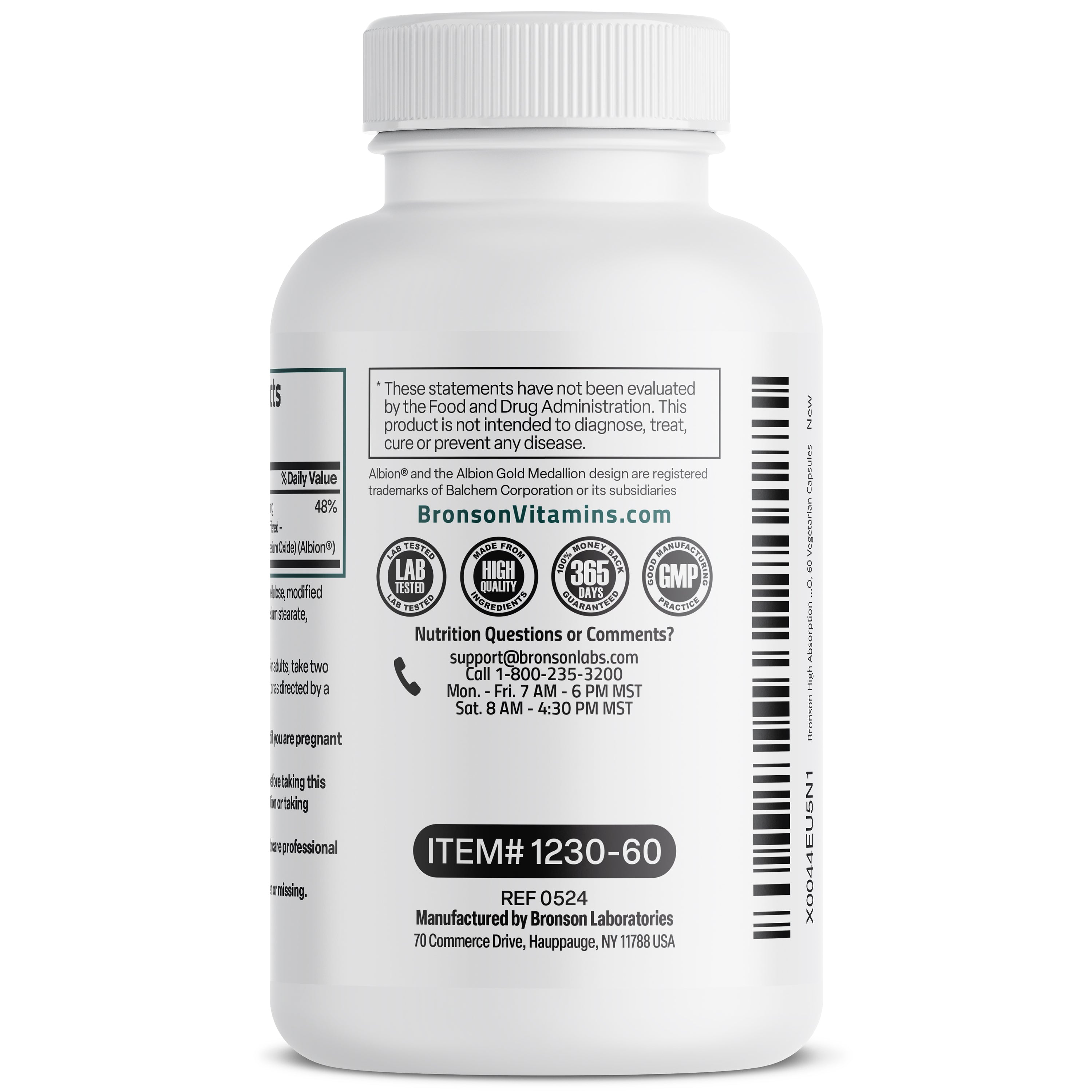 Nutricost Magnesium Glycinate + Malate (250mg) 120 Capsules – High Absorption Blend With Vitamin D, Vegan
