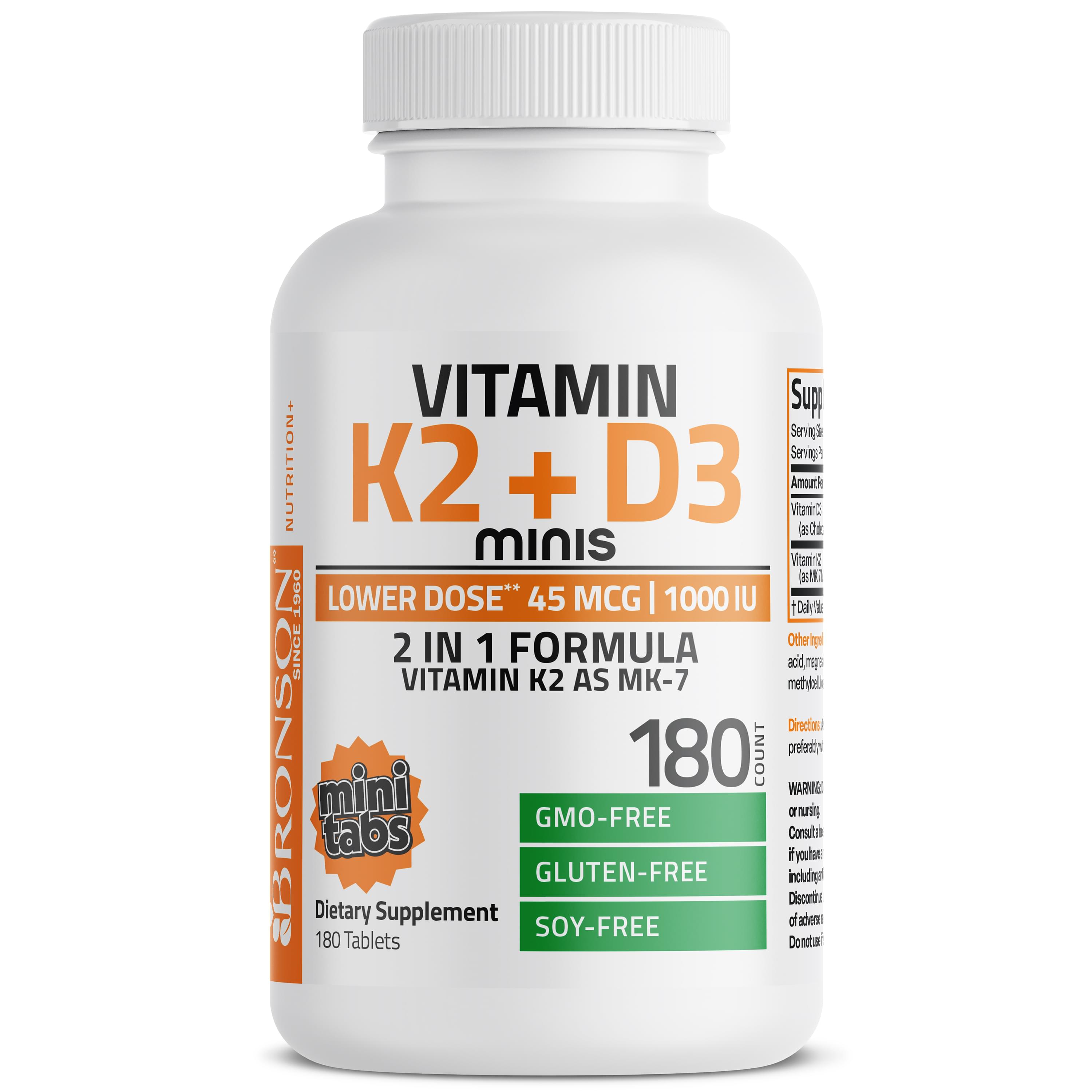 Vitamin K2 (MK7) 45mcg with Vitamin D3 1000 IU