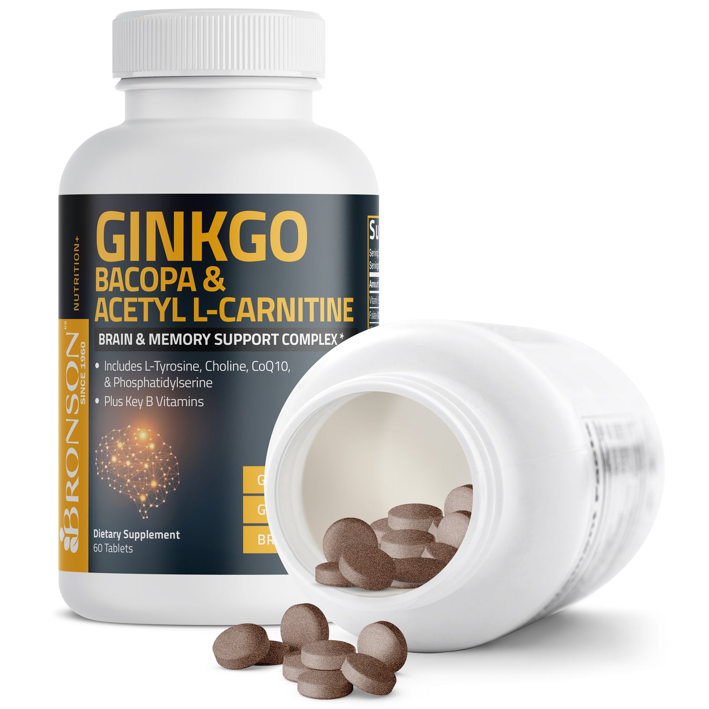 Ginkgo, Bacopa & Acetyl L-Carnitine Bronson Vitamins | Quality Vitamins and Supplements since 1960 Ginkgo, Bacopa & Acetyl L-Carnitine Bronson Vitamins | Quality Vitamins and Supplements since 1960