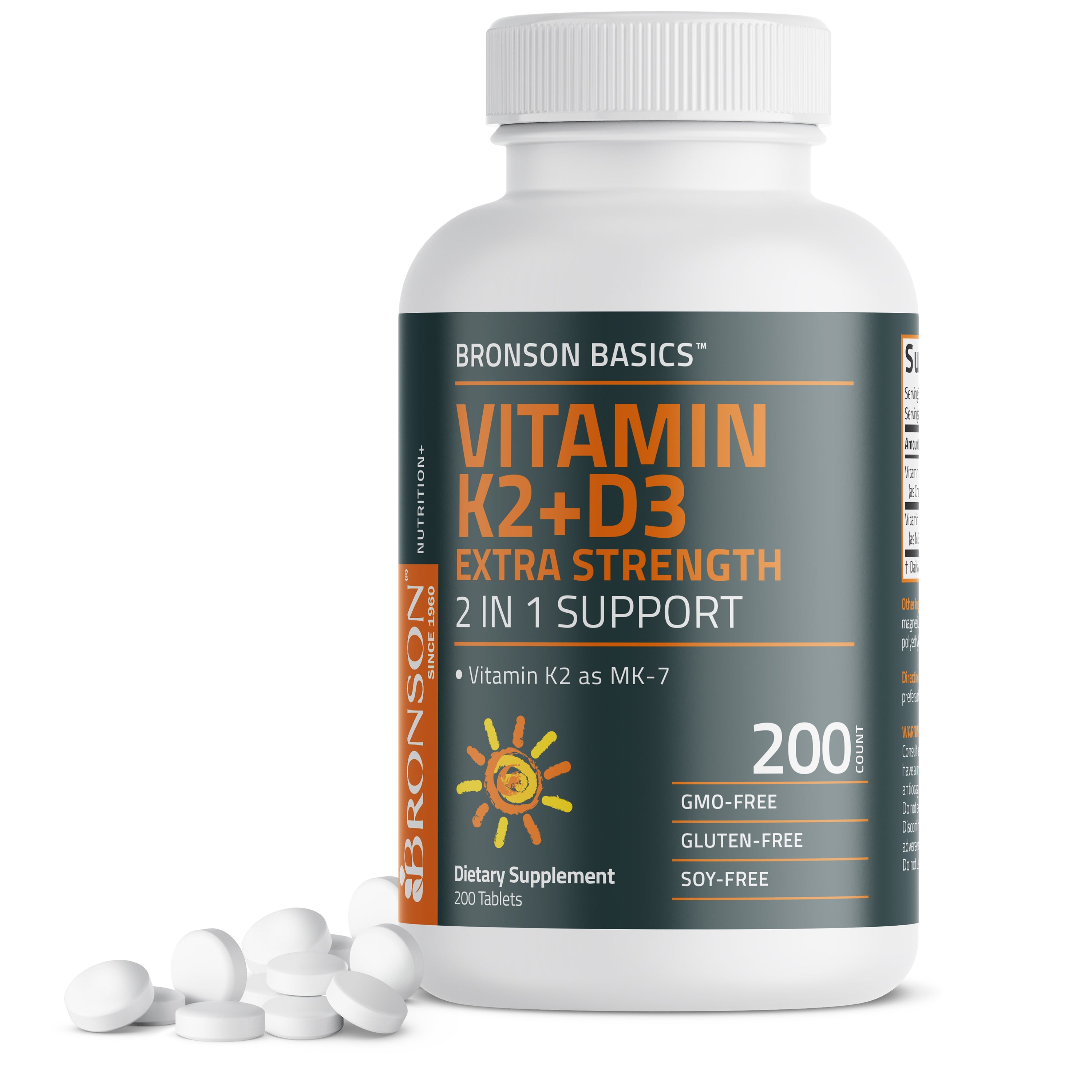 Vitamin K2 MK-7 Plus Vitamin D3 10,000 IU Extra Strength Tablets