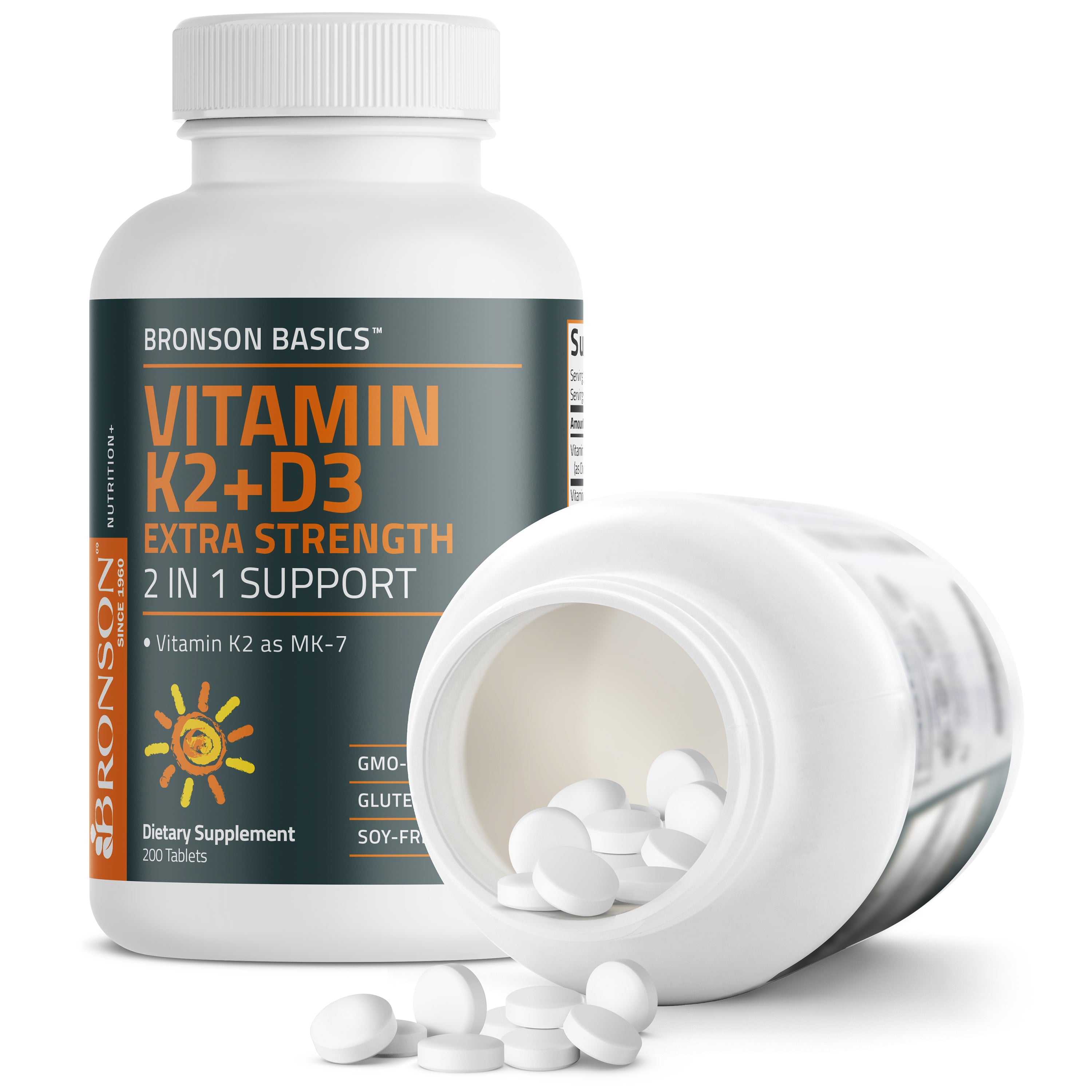 Vitamin K2 MK-7 Plus Vitamin D3 10,000 IU Extra Strength Tablets