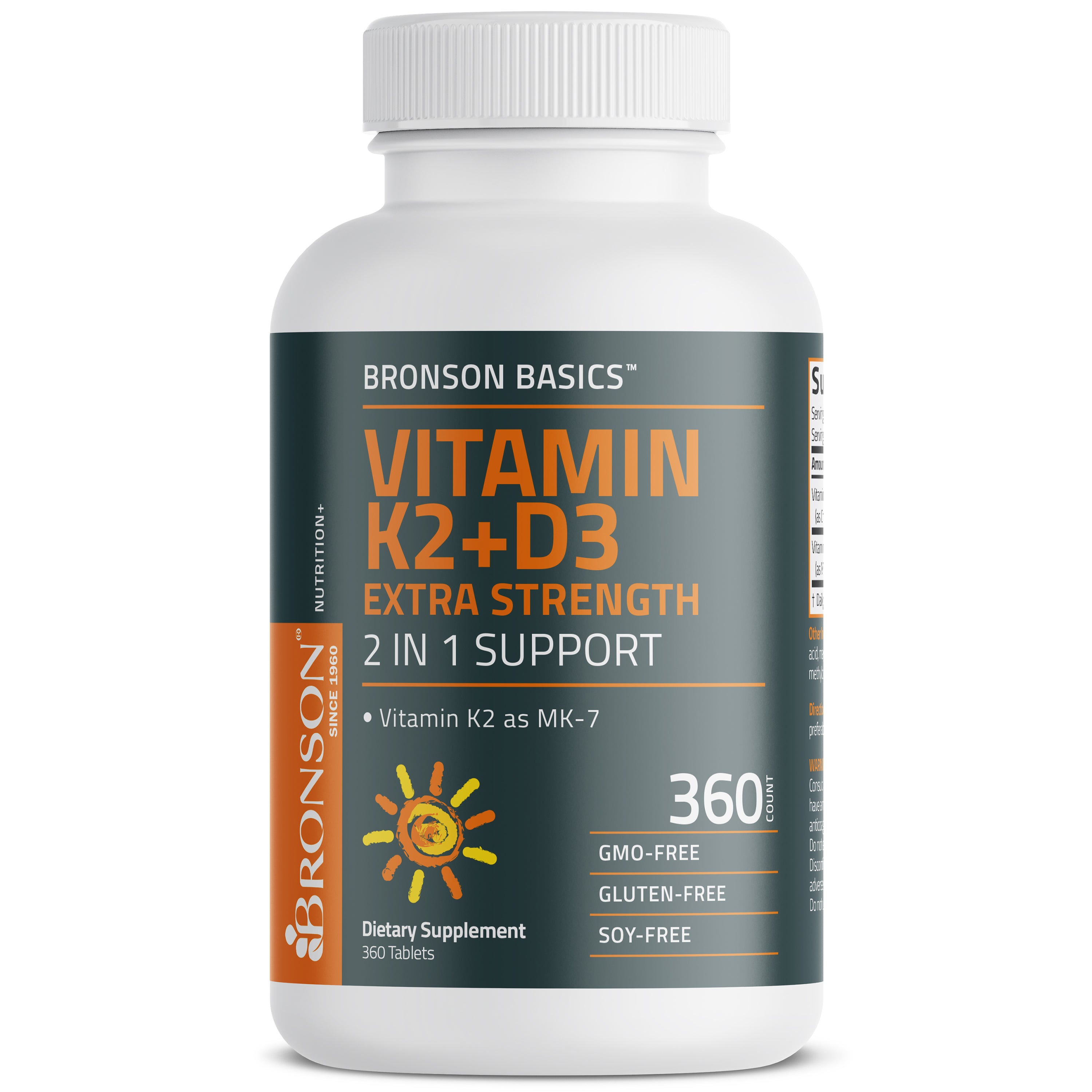 Vitamin K2 MK-7 Plus Vitamin D3 10,000 IU Extra Strength Tablets