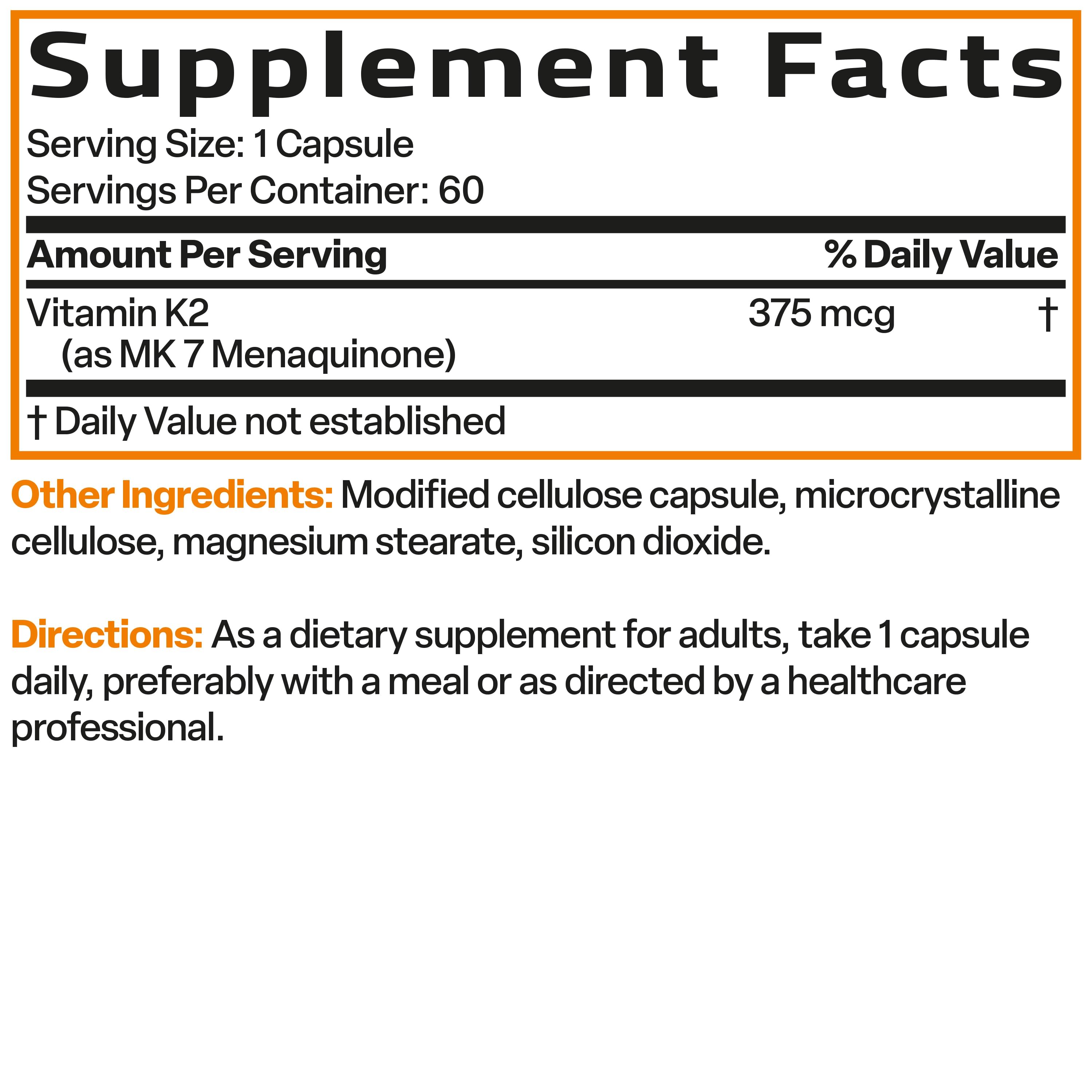 Vitamin K2 MK-7 Maximum Strength