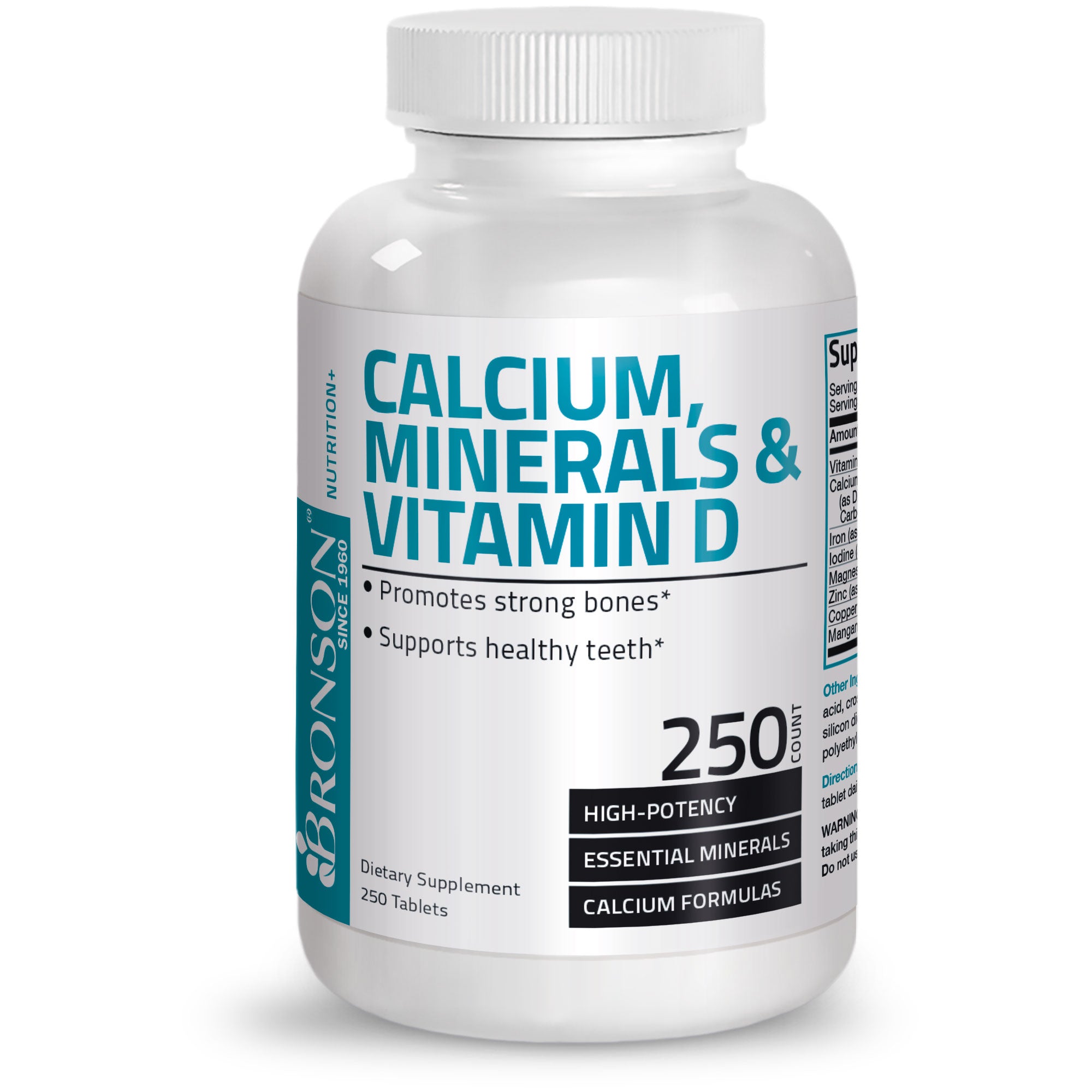 Calcium with Minerals and Vitamin D - 250 Tablets view 1 of 4