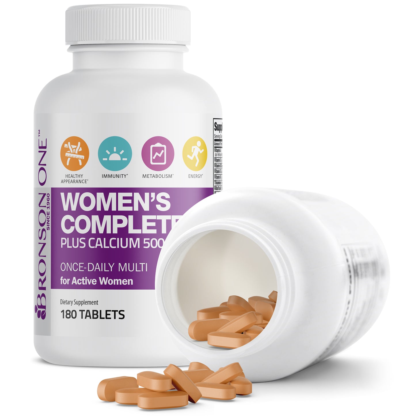 Bronson ONE™ Women's Complete MultiVitamin MultiMineral - 180 Tablets