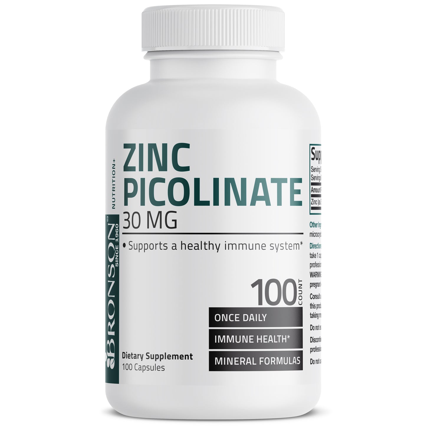 Zinc Picolinate - 30 mg - 100 Capsules