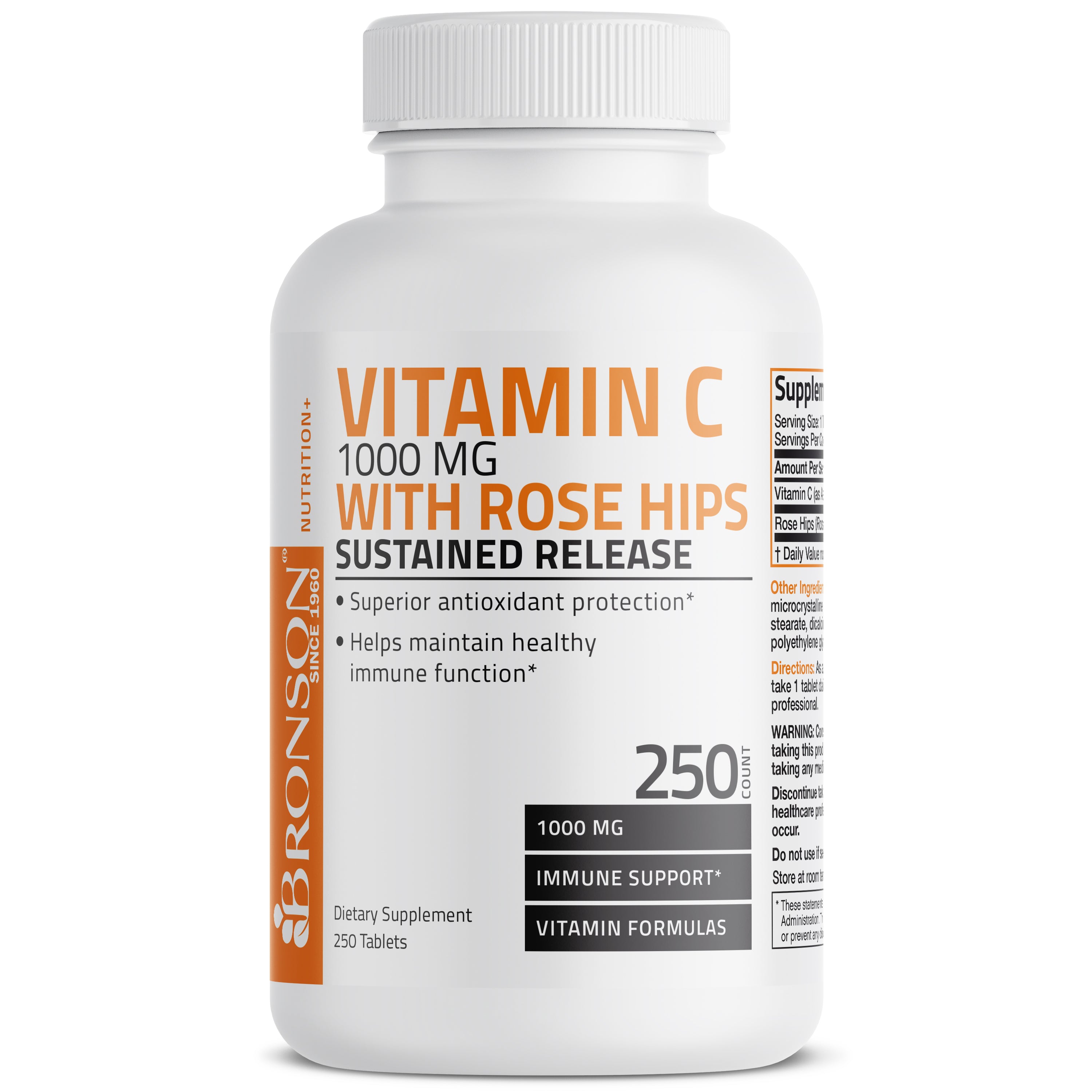 Vitamin C Ascorbic Acid Sustained Release with Rose Hips - 1,000 mg