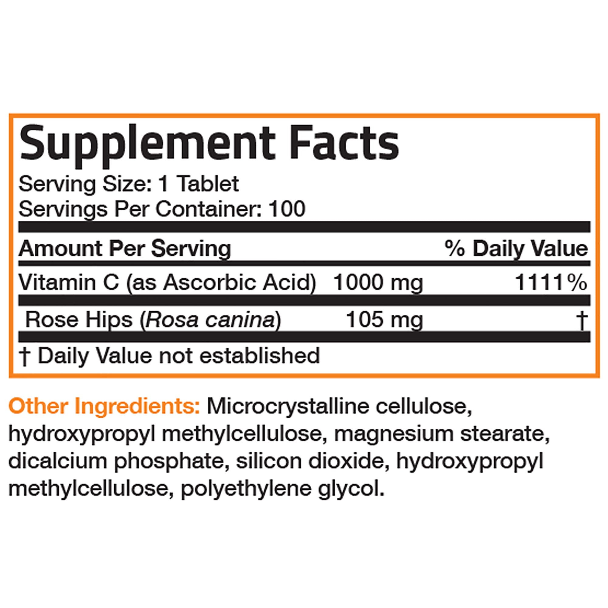 Vitamin C Ascorbic Acid Sustained Release with Rose Hips - 1,000 mg view 8 of 4