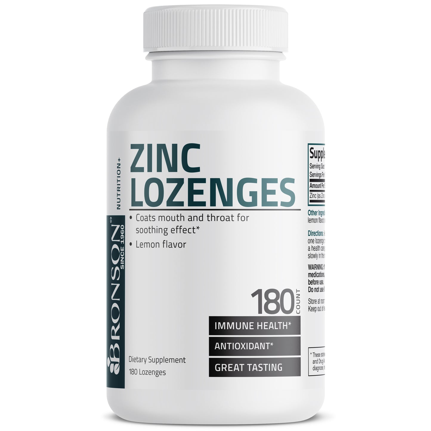 Zinc Lozenges - Lemon - 23 mg - 180 Lozenges