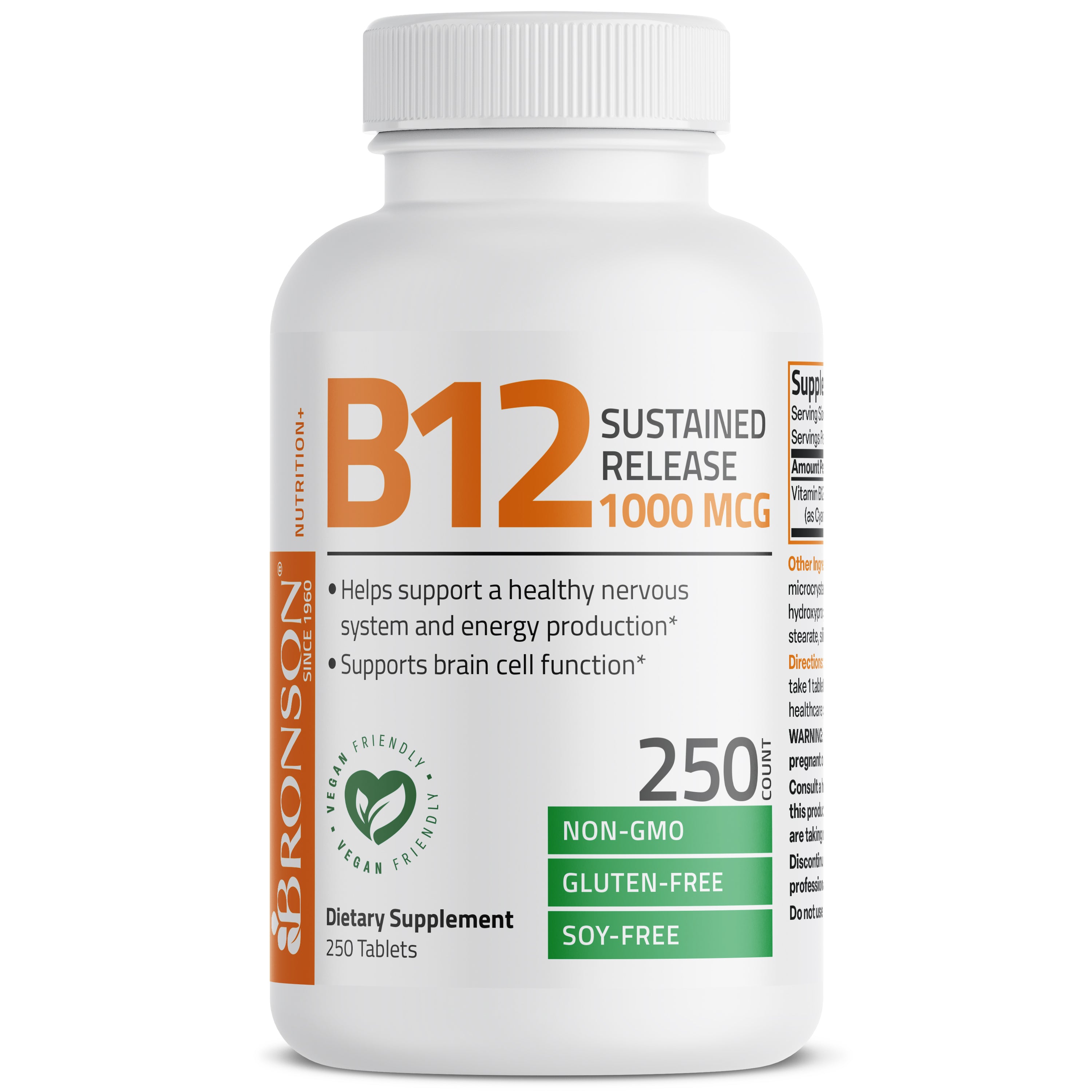 Vitamin B12 Sustained Release Non-GMO - 1,000 mcg