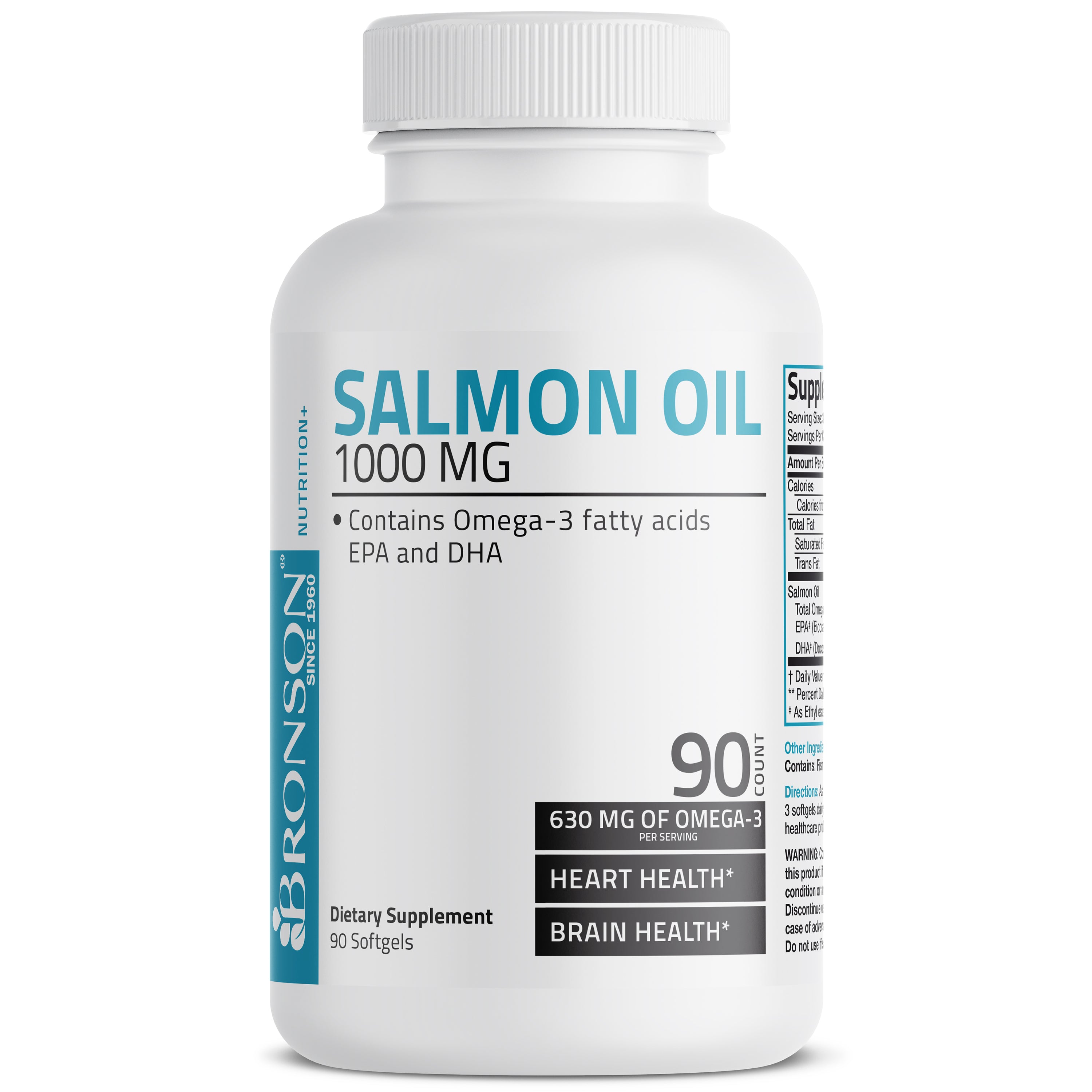 Wild Alaskan Salmon Fish Oil Omega-3 EPA & DHA - 1,000 mg - 90 Softgels