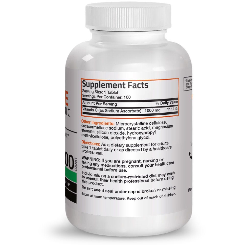 Vitamin C Sodium Ascorbate Non-Acidic Non-GMO - 1000 mg view 8 of 5