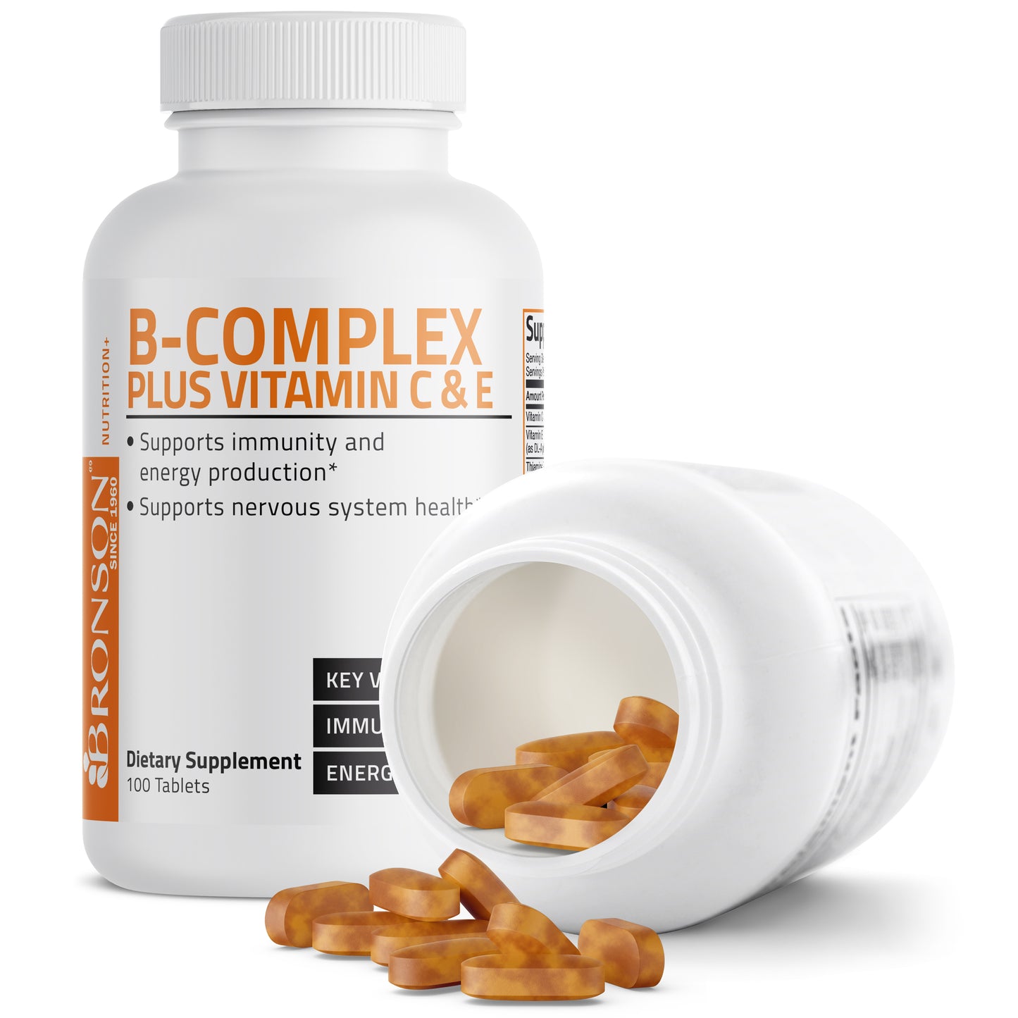 Vitamin B-Complex with Vitamins C and E - 100 Tablets