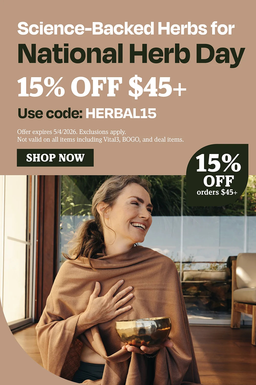 Science backed herbs for national herb day 15% off $45. Use code HERBAL15