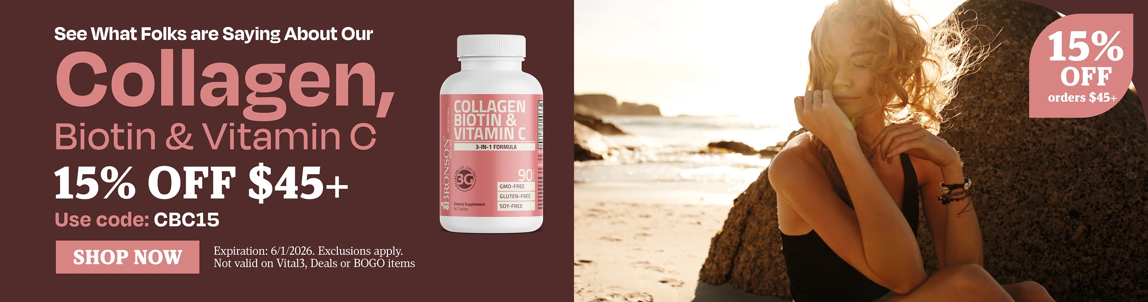 See what folks are saying about our collagen, biotin & Vitamin c. 15% OFF $45 use code CBC15