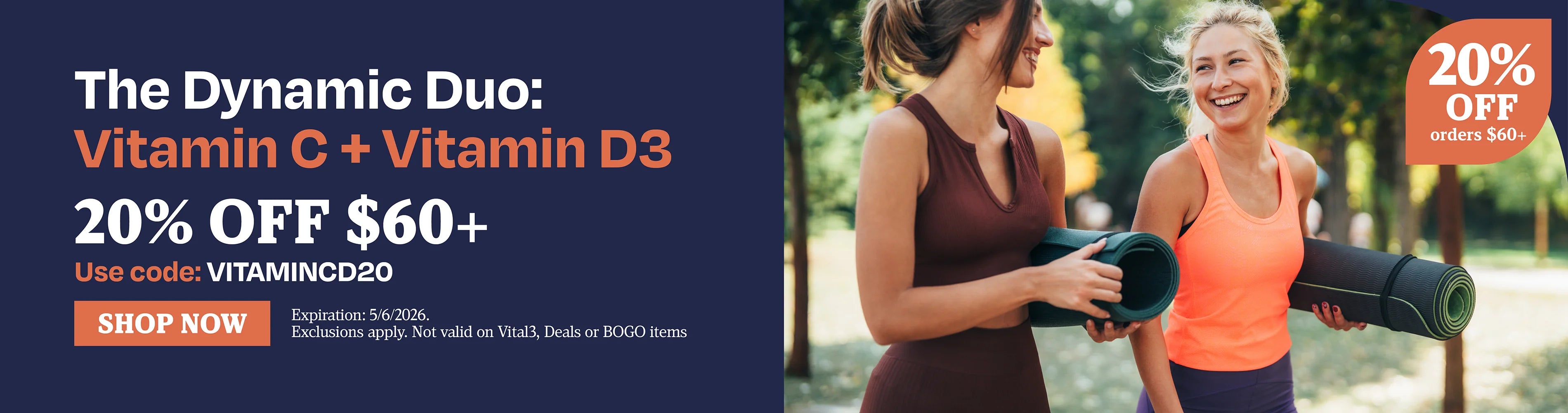 The Dynamic Duo: Vitamin C + Vitamin D3 20% OFF $60 use code VITAMINCD20