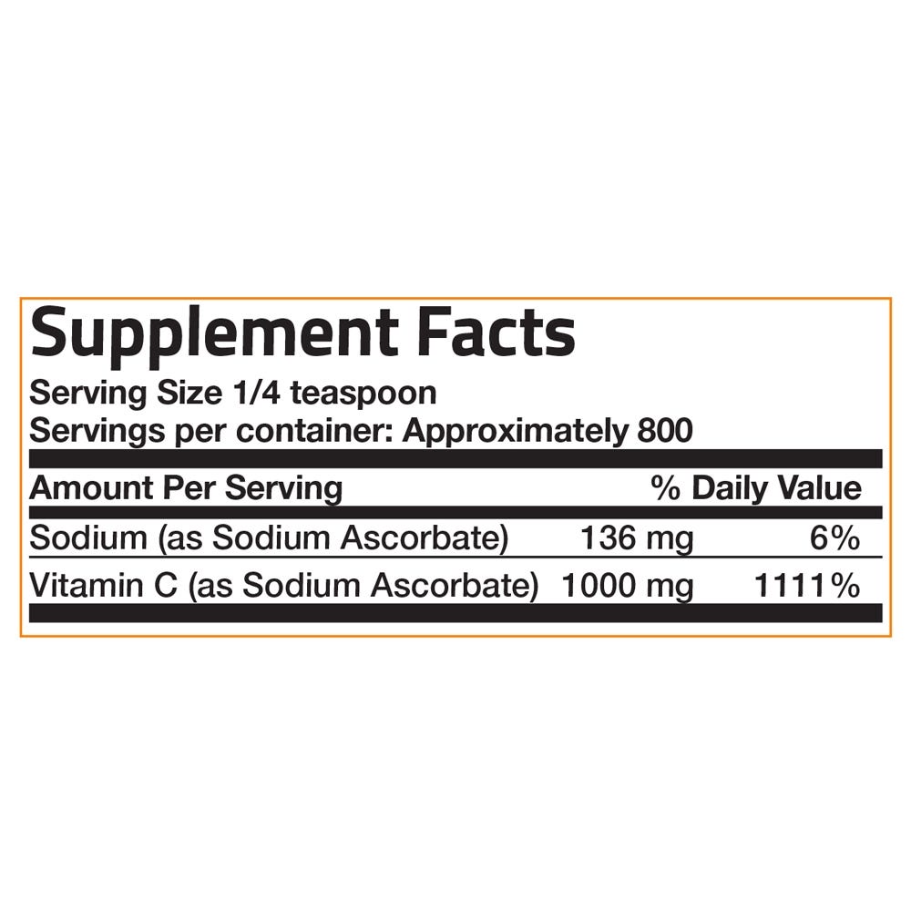 Bronson Vitamin C NonAcidic Sodium Ascorbate Crystals 1,000 mg 1