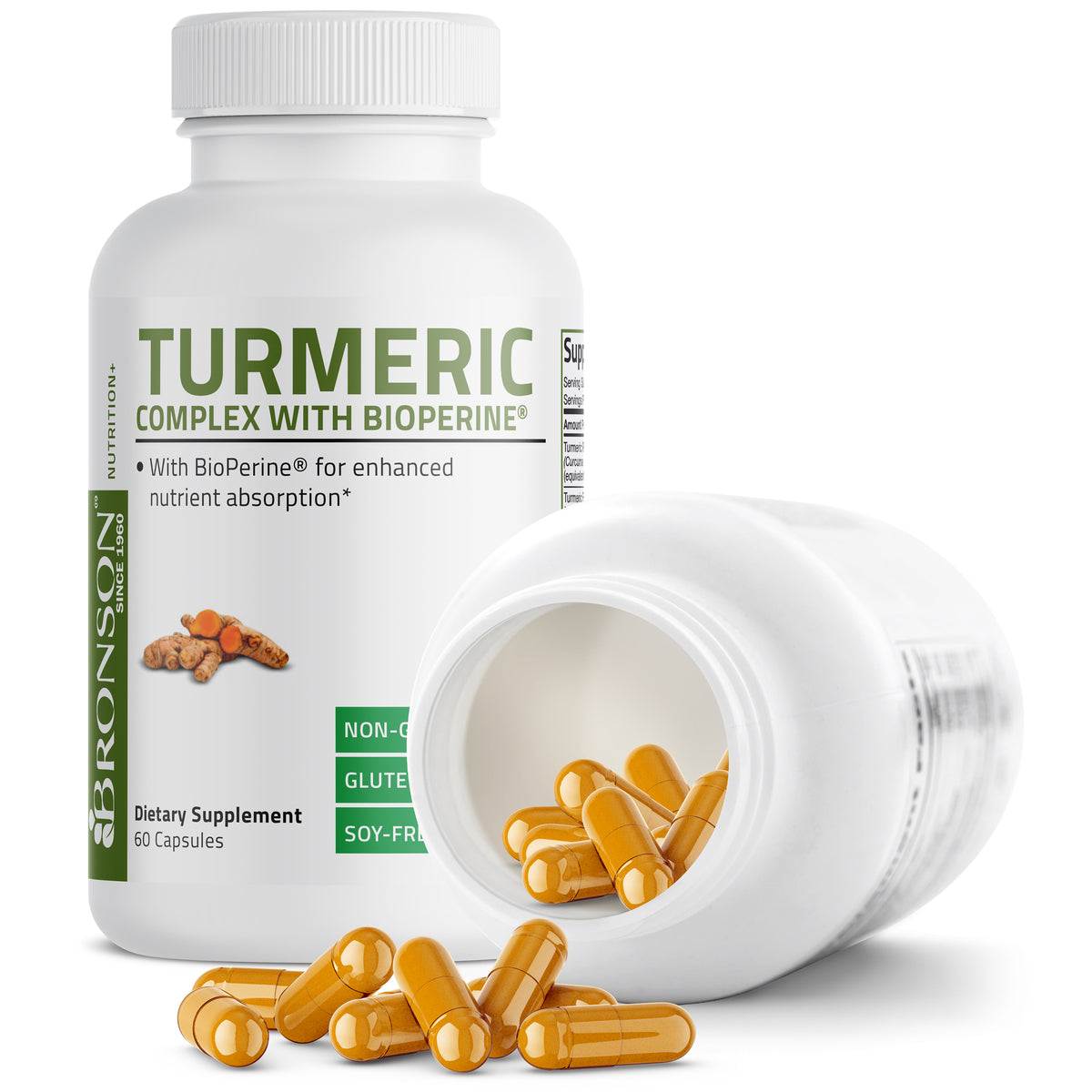 Bioperine Tablets Turmeric Complex with BioPerine® 60 Capsules | Herbs & Herbal Extracts ...