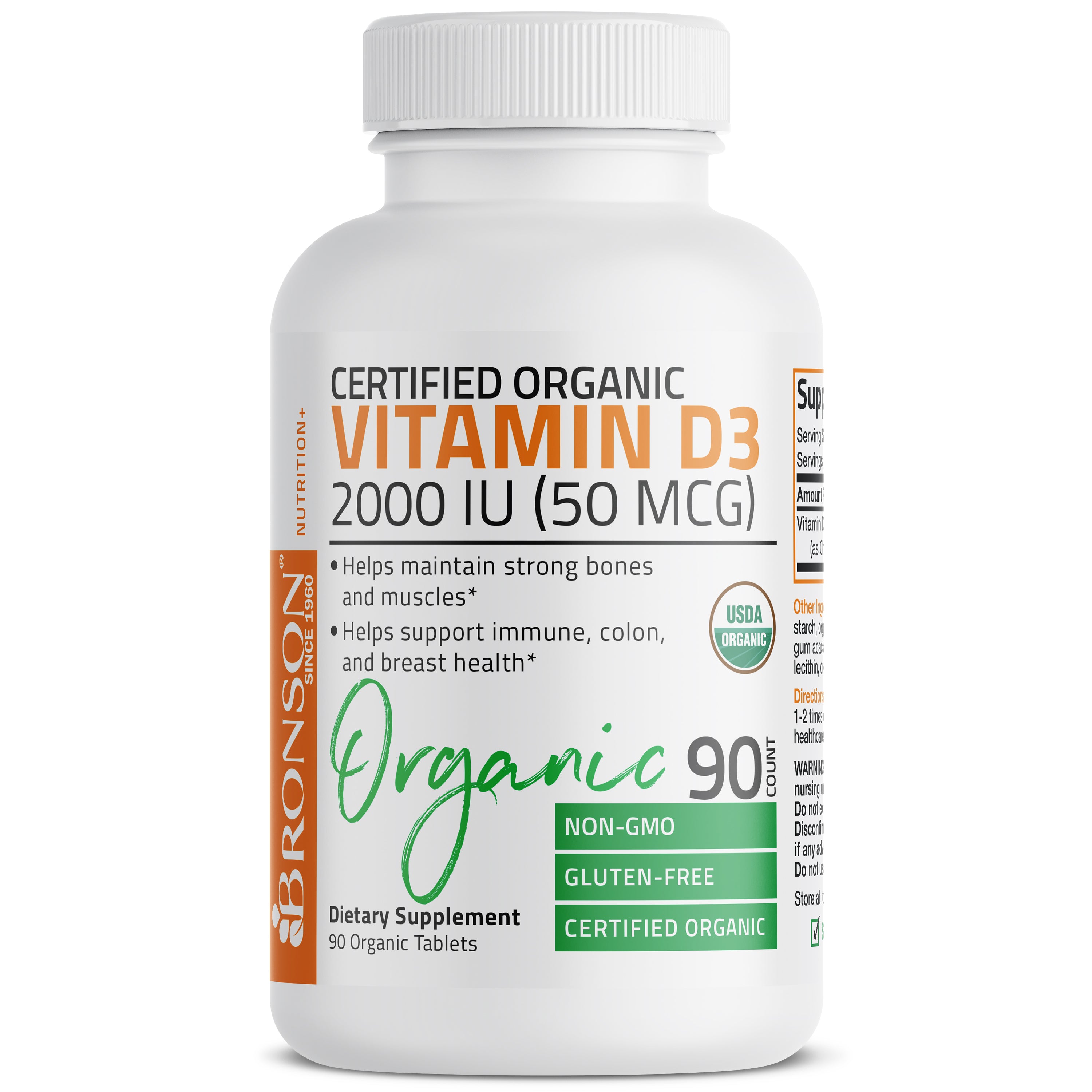 Vitamin D3 USDA Certified Organic - 2,000 IU view 4 of 5