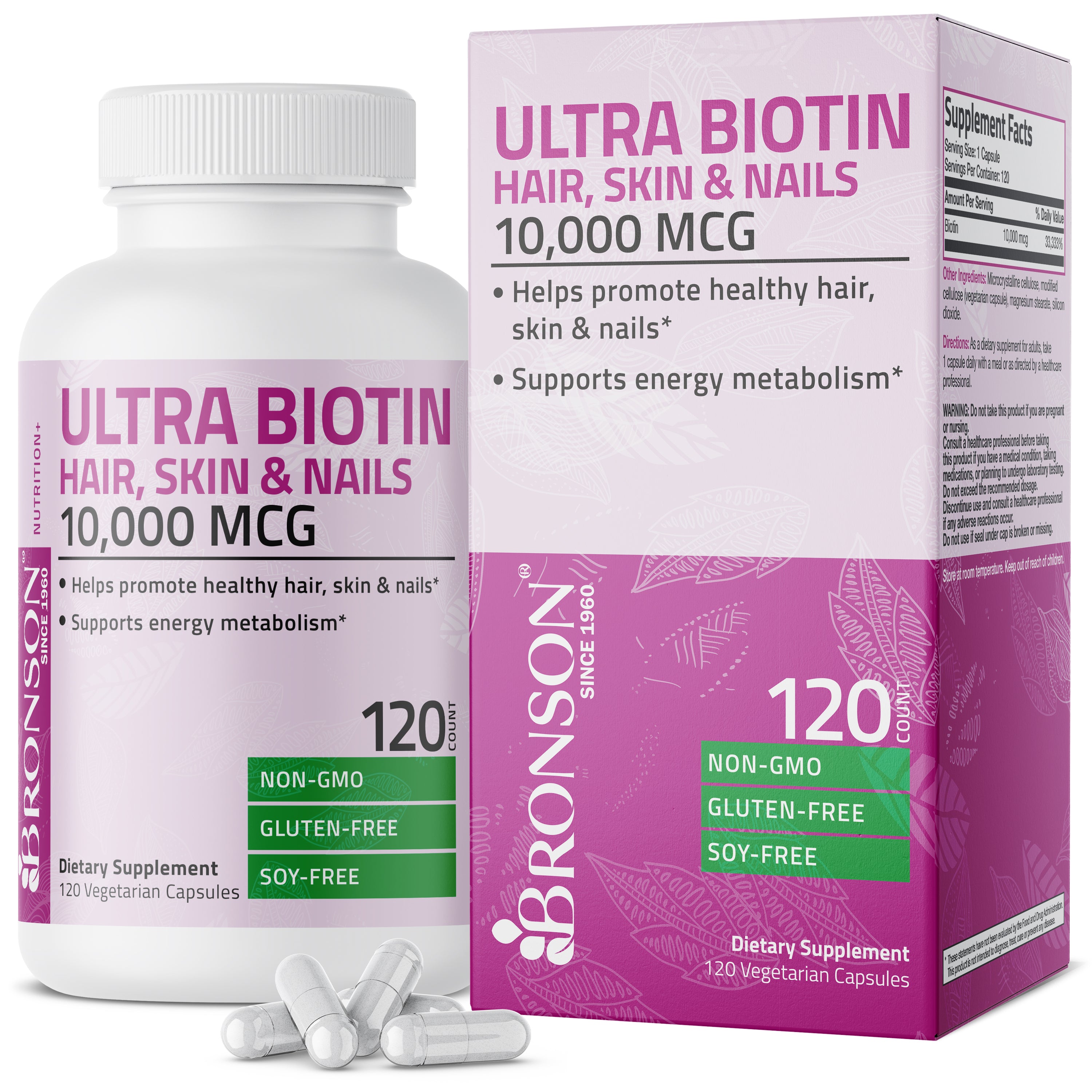 Ultra Biotin Hair, Skin & Nails - 10,000 mcg view 1 of 14