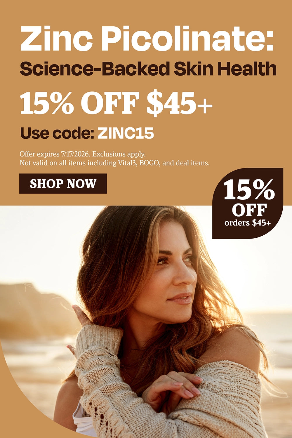 Zinc Picolinate: Science-Backed Skin Health. 15% OFF $45+. Use code: ZINC15.
