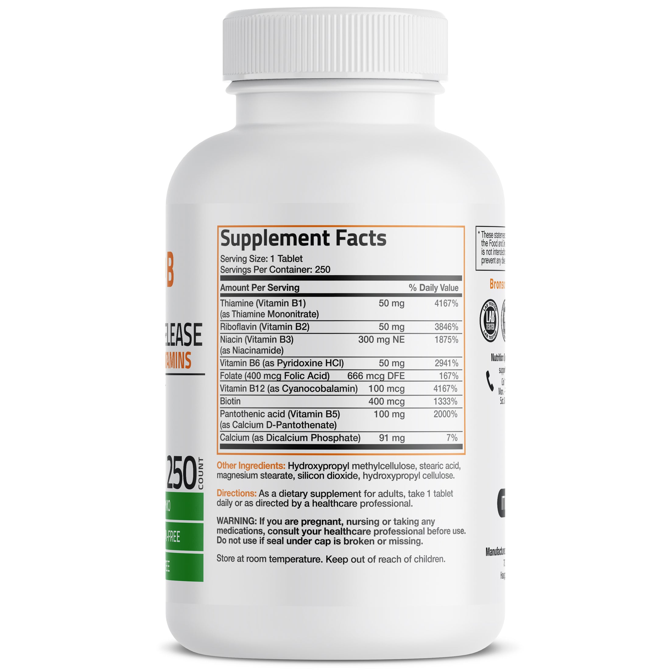 Bronson Vitamin B Complex Sustained Release Vitamins & Supplements