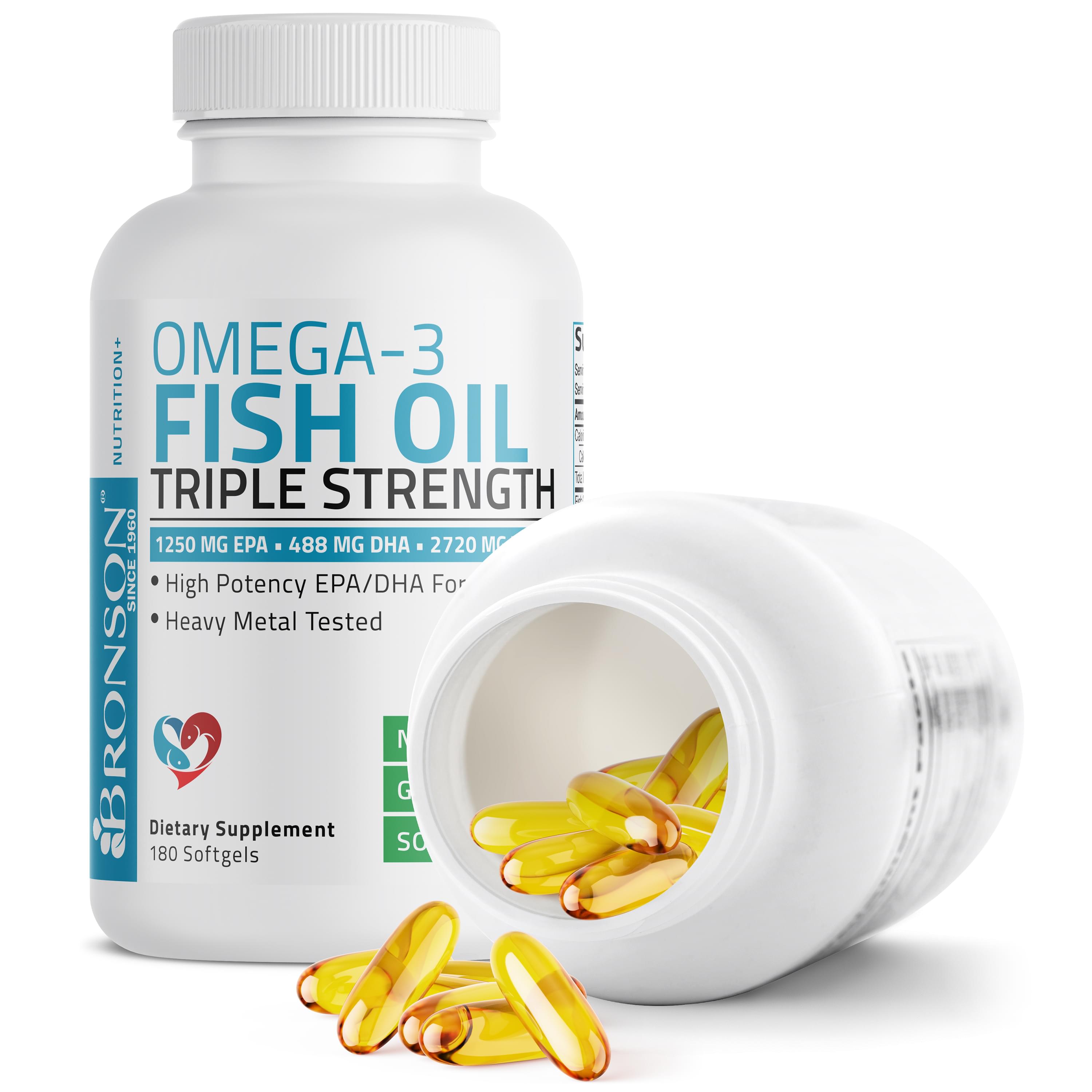 Omega-3 Fish Oil EPA DHA Triple Strength - 2,720 mg