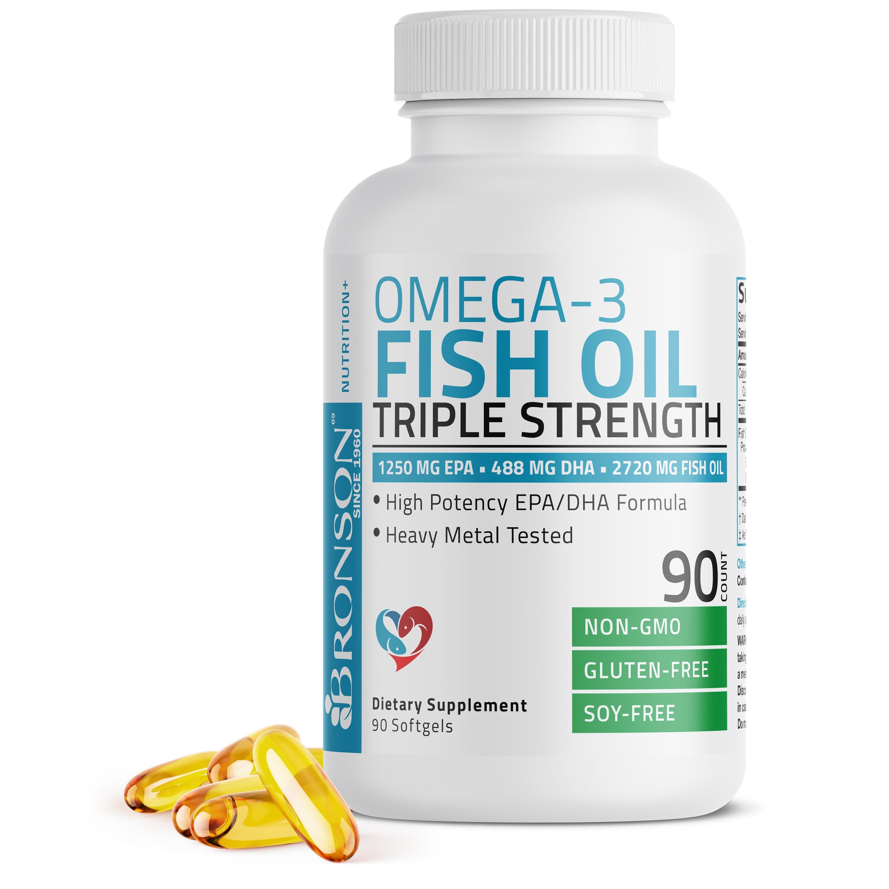 Omega-3 Fish Oil EPA DHA Triple Strength - 2,720 mg