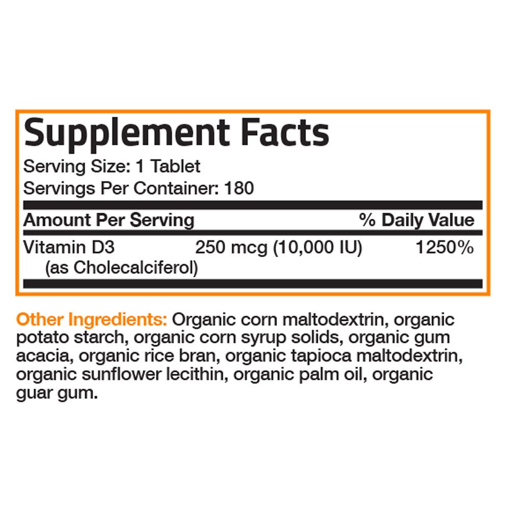 Vitamin D3 High Dose USDA Certified Organic - 10,000 IU view 12 of 6