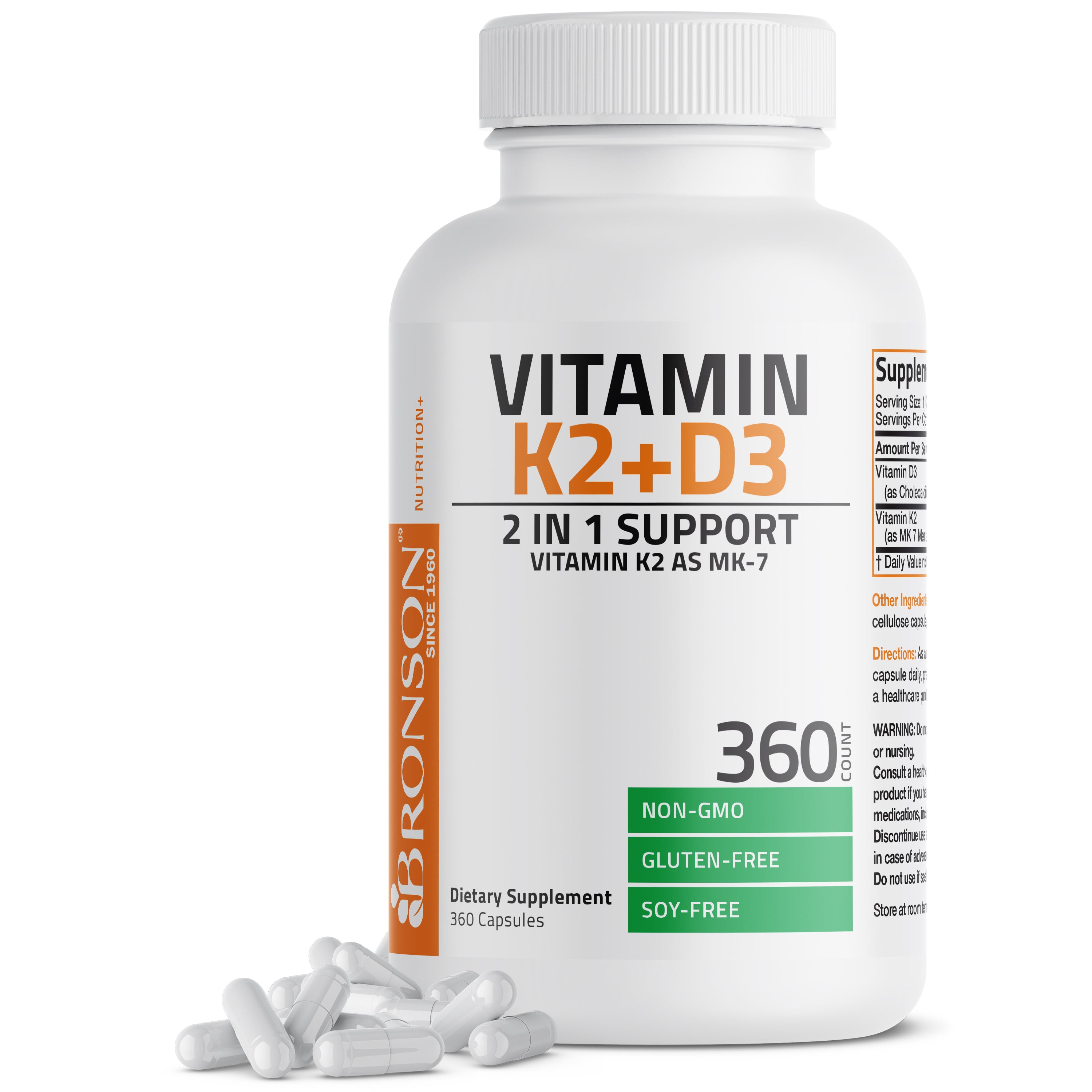 Vitamin K2 MK-7 Plus Vitamin D3
