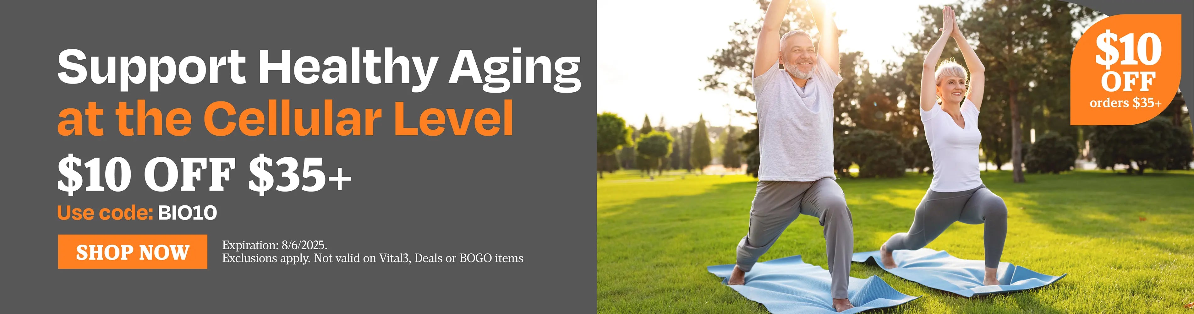 Support healthy aging at the cellular level. $10 off $35 use code BIO10