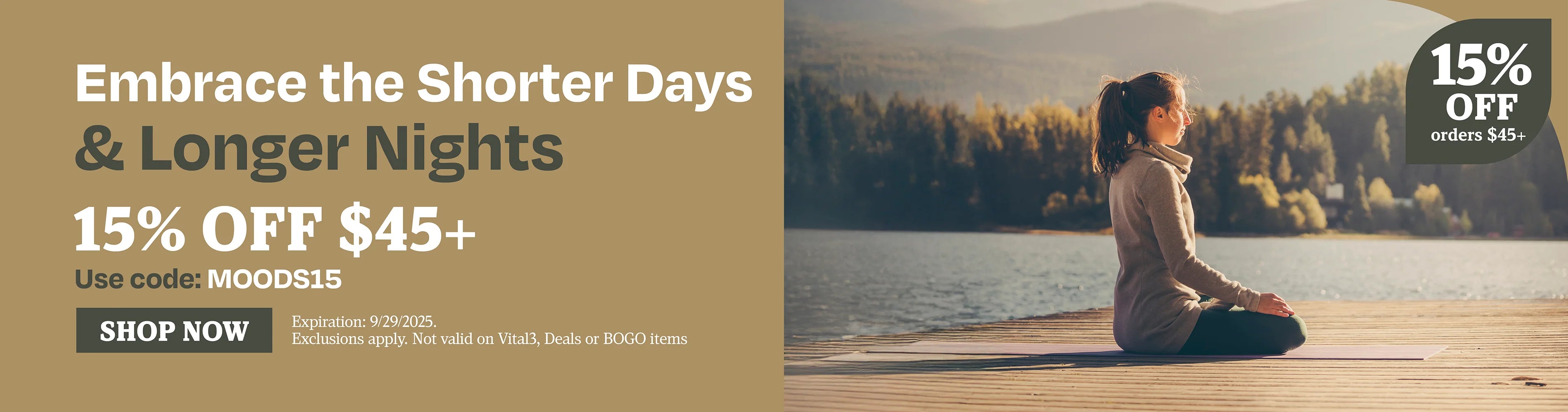 Embrace the shorter days and longer nights.15% off $45 use code MOODS15 
