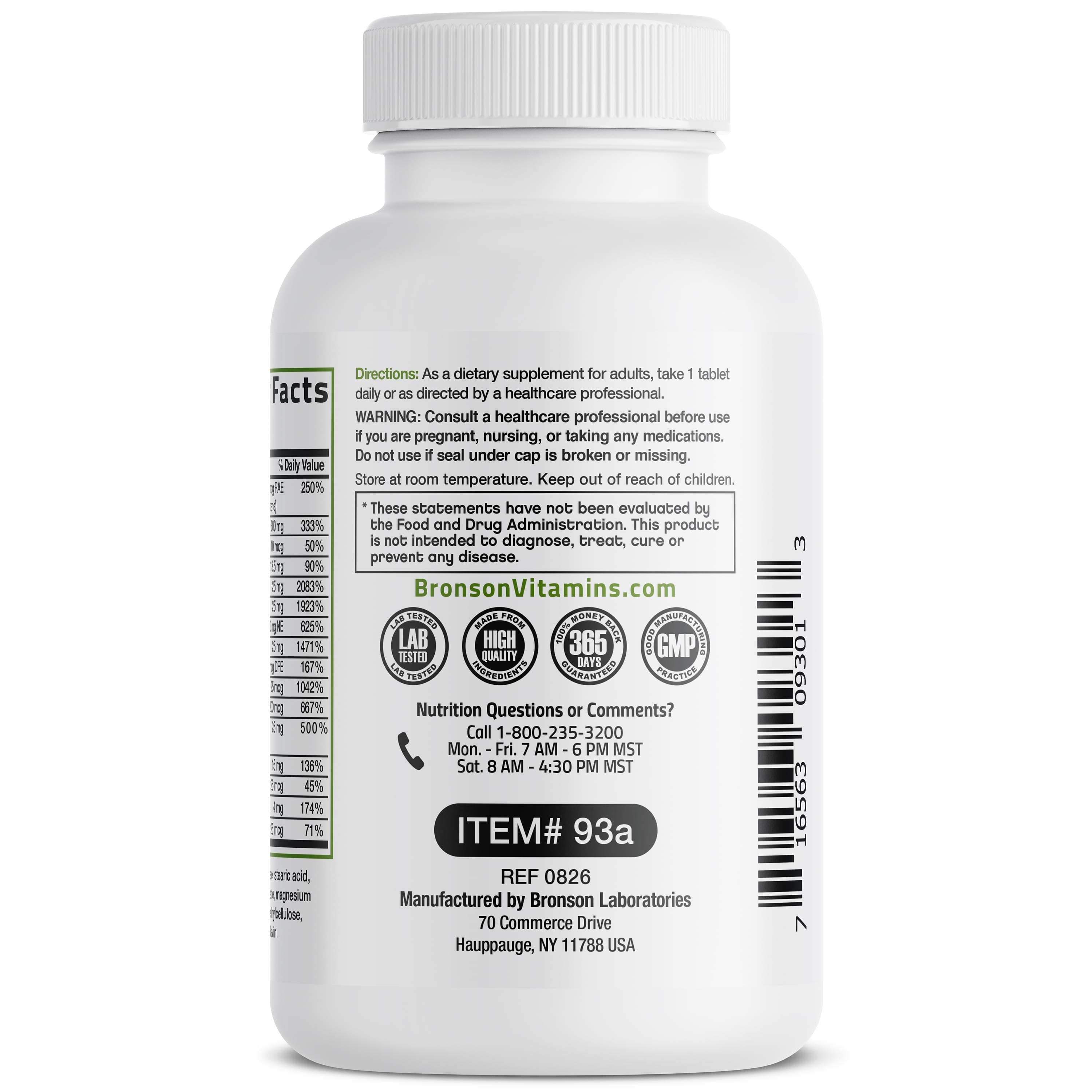 The Bronson Formula Once Daily Multivitamin