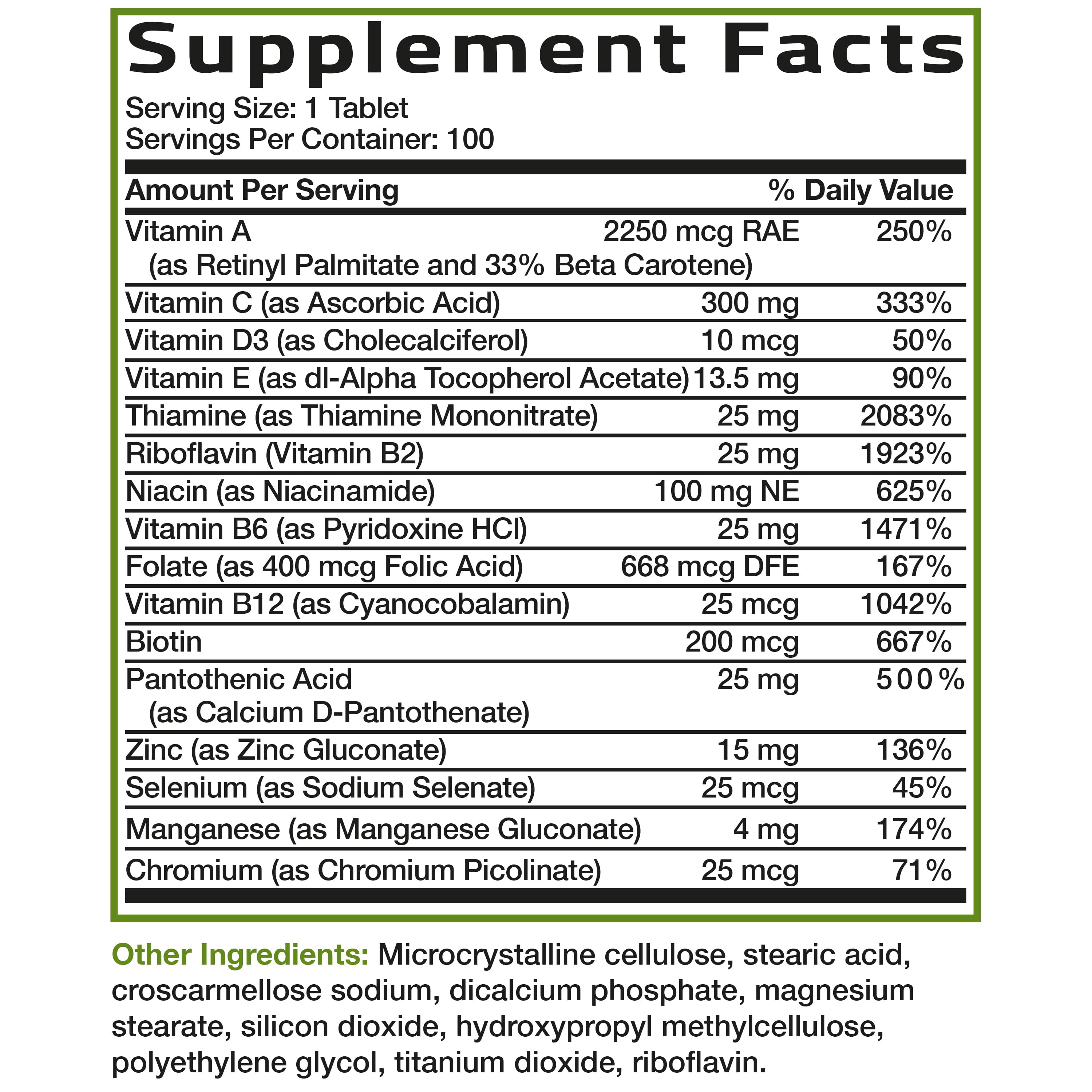 The Bronson Formula Once Daily Multivitamin