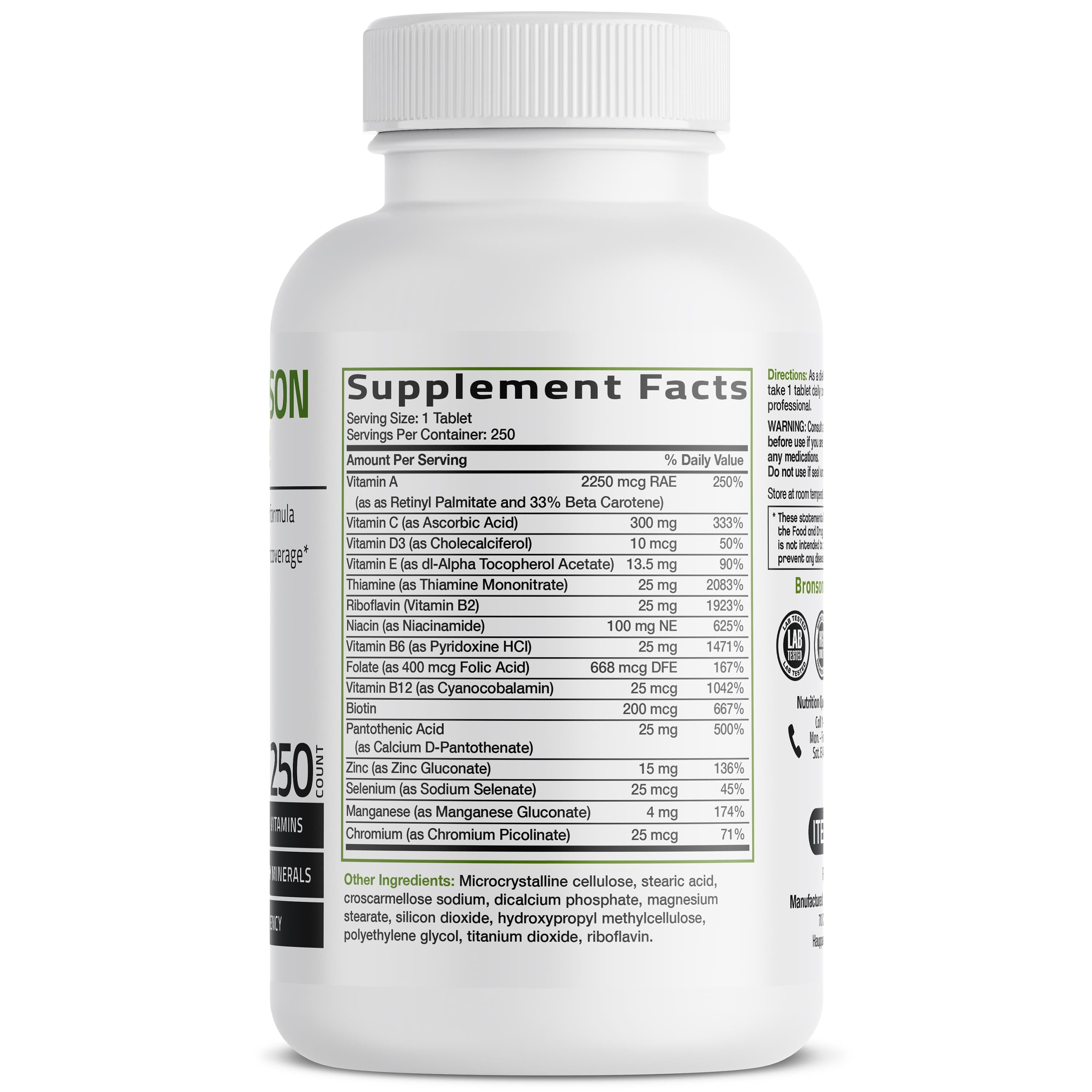 The Bronson Formula Once Daily Multivitamin