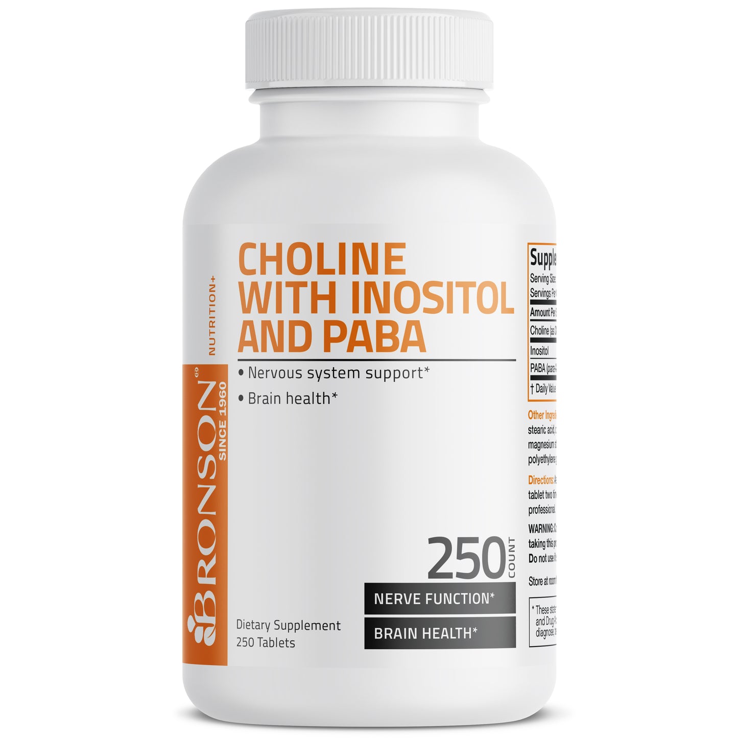 Choline with Inositol and Paba - 250 Tablets