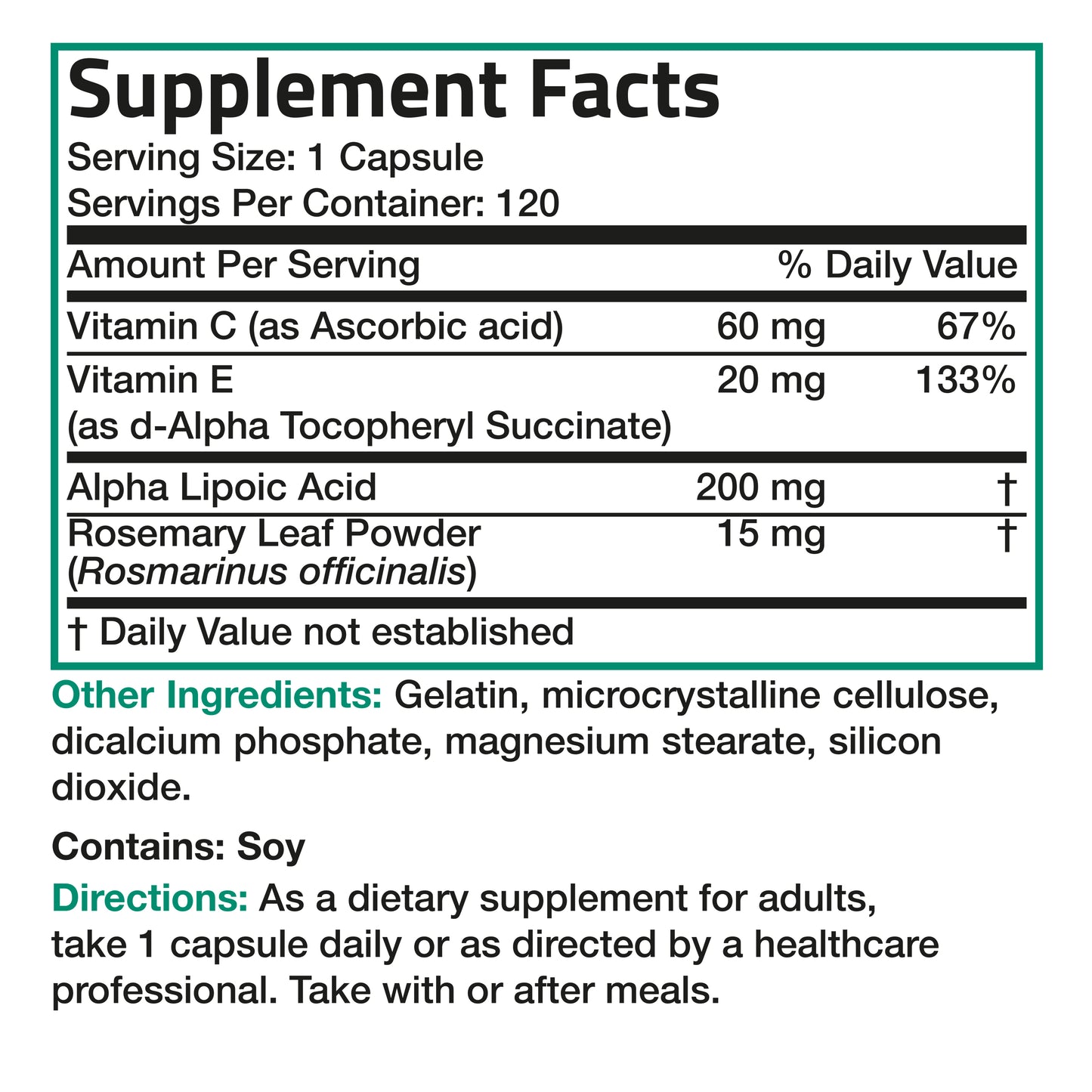 Alpha Lipoic Acid (ALA) - 200 mg