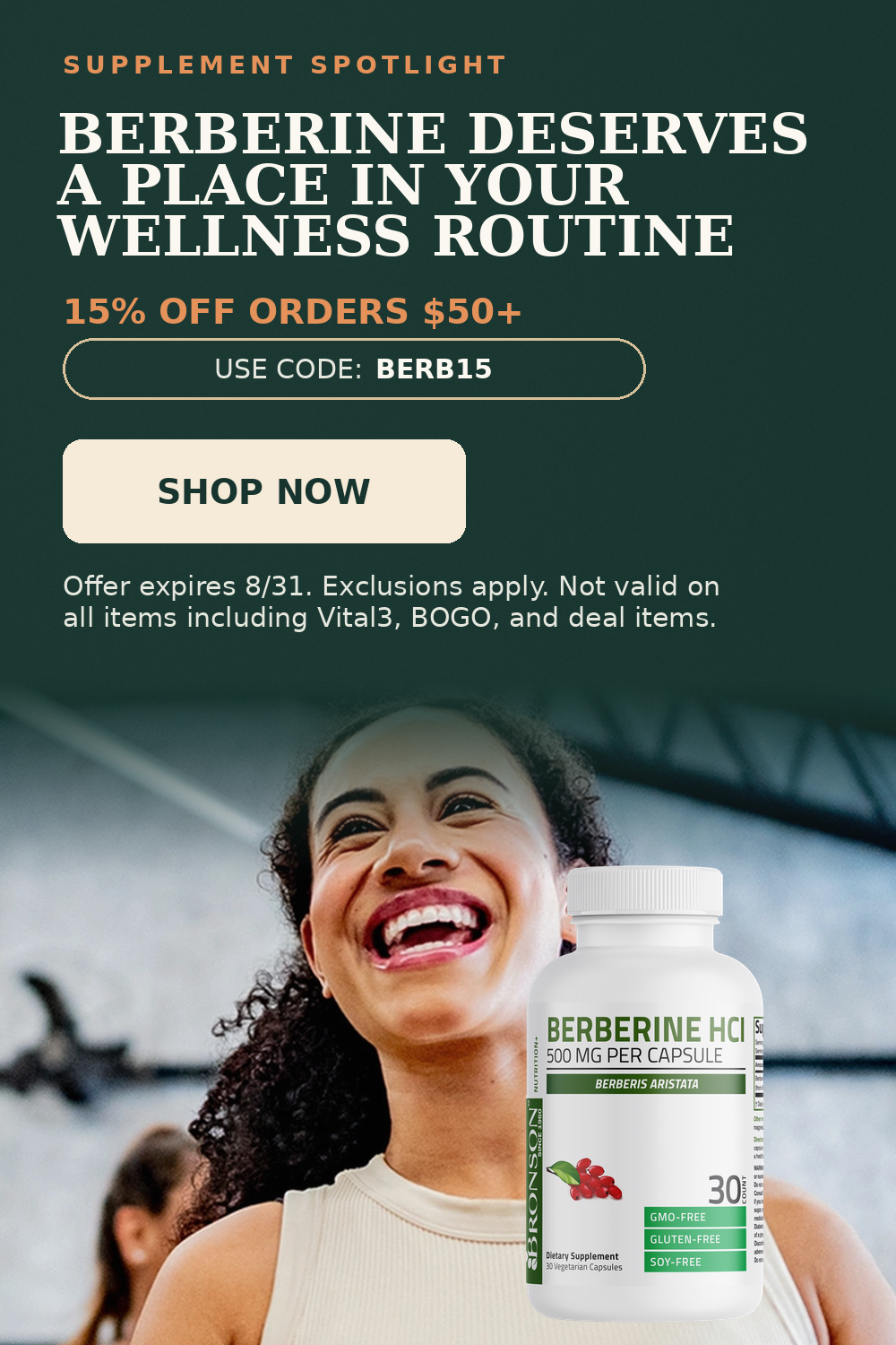 Supplement Spotlight. Berberine deserves a place in your wellness routine. 15% off orders $50+. Use code: BERB15.