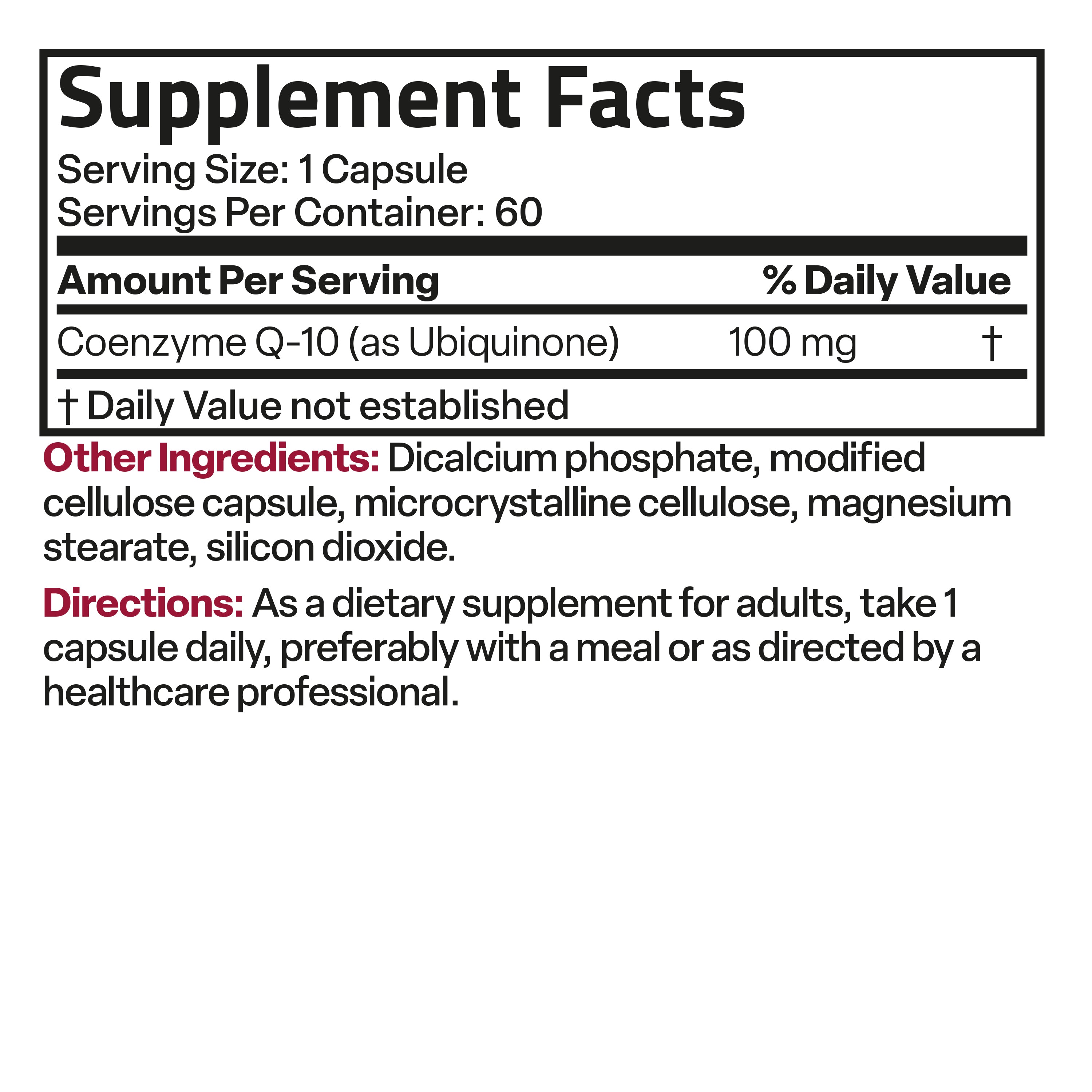 CoQ10 - 100 mg view 7 of 7