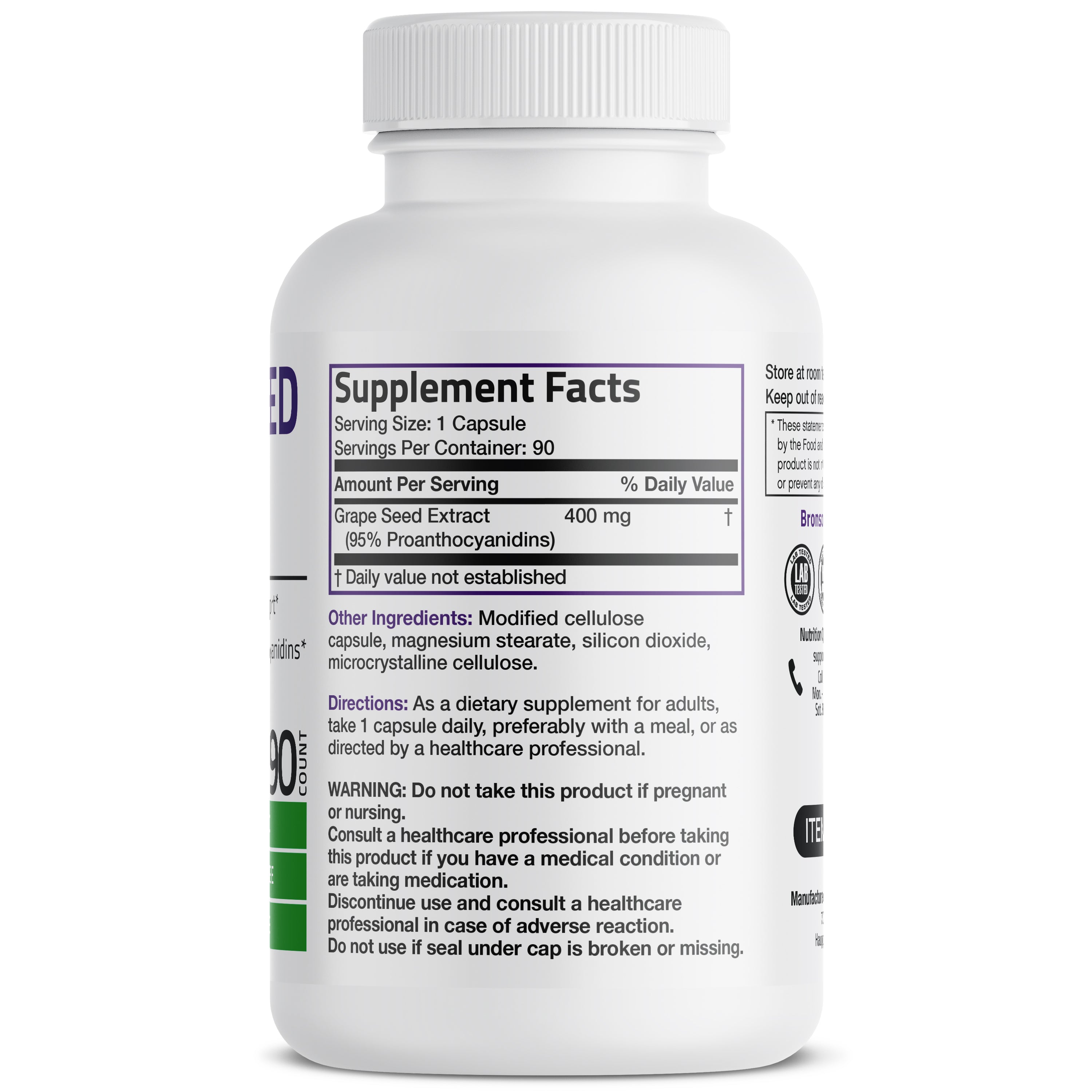 Grape Seed Extract Non-GMO - 400 mg view 8 of 6