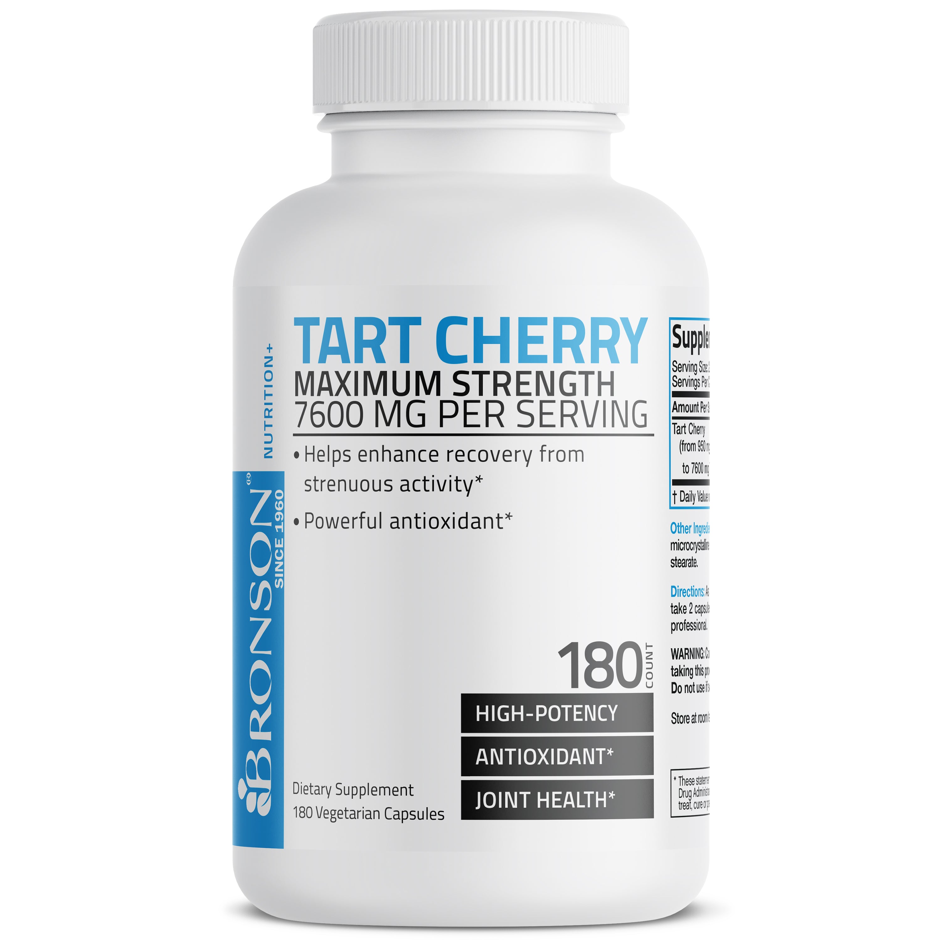 Tart Cherry Extract Maximum Strength - 7,600 mg - 180 Vegetarian Capsules view 4 of 6