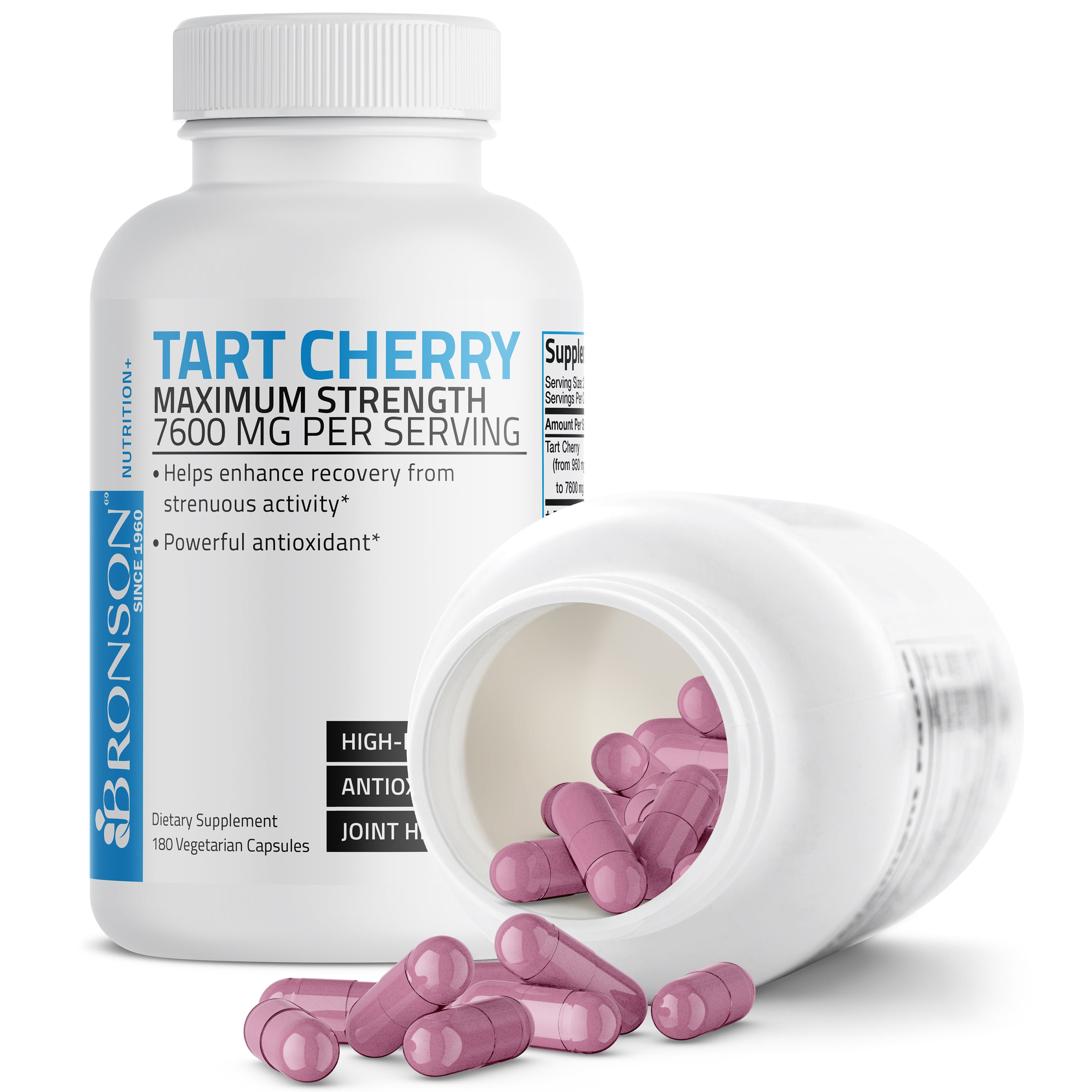 Tart Cherry Extract Maximum Strength - 7,600 mg - 180 Vegetarian Capsules view 5 of 6