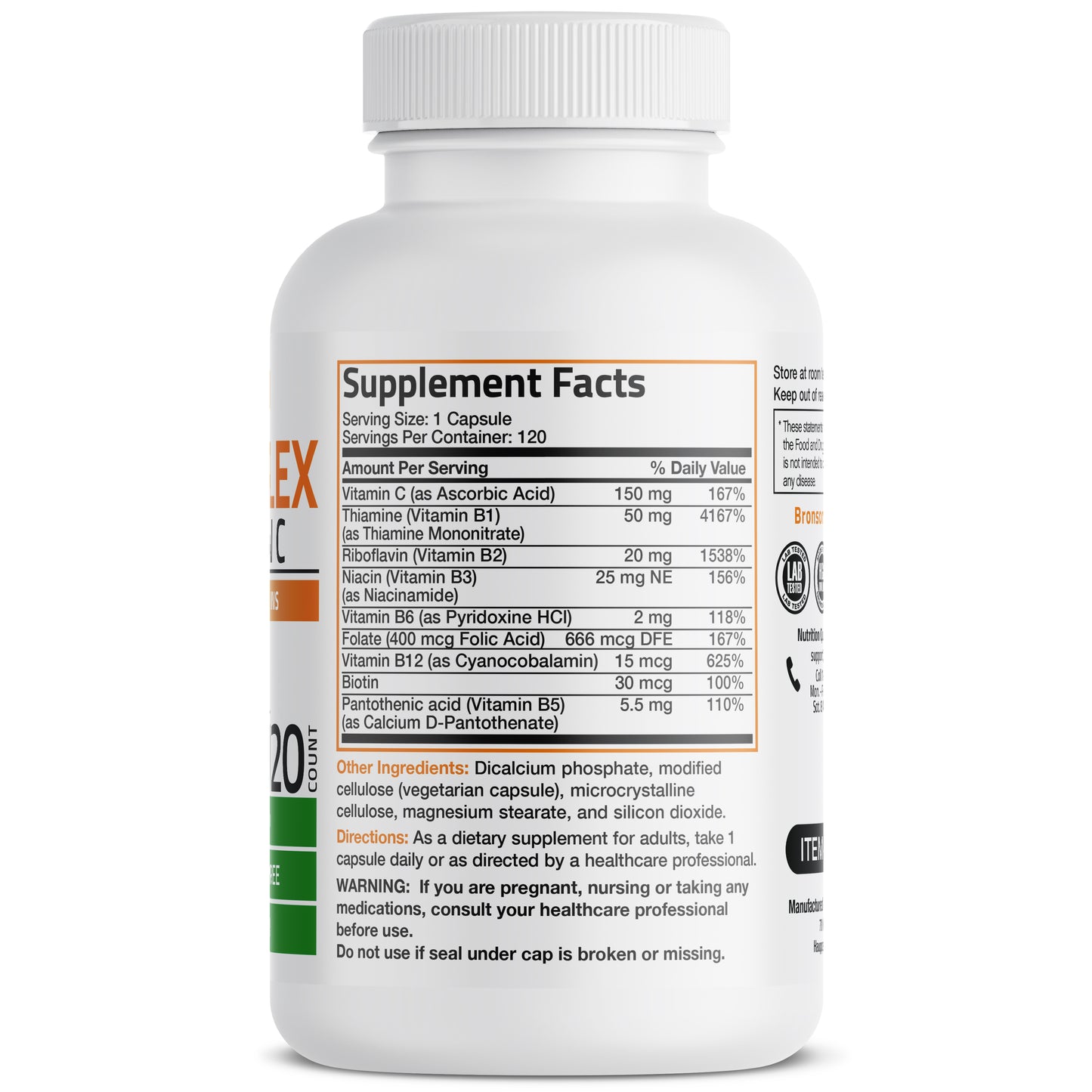 Vitamin B Complex with Vitamin C – bronsonlabs